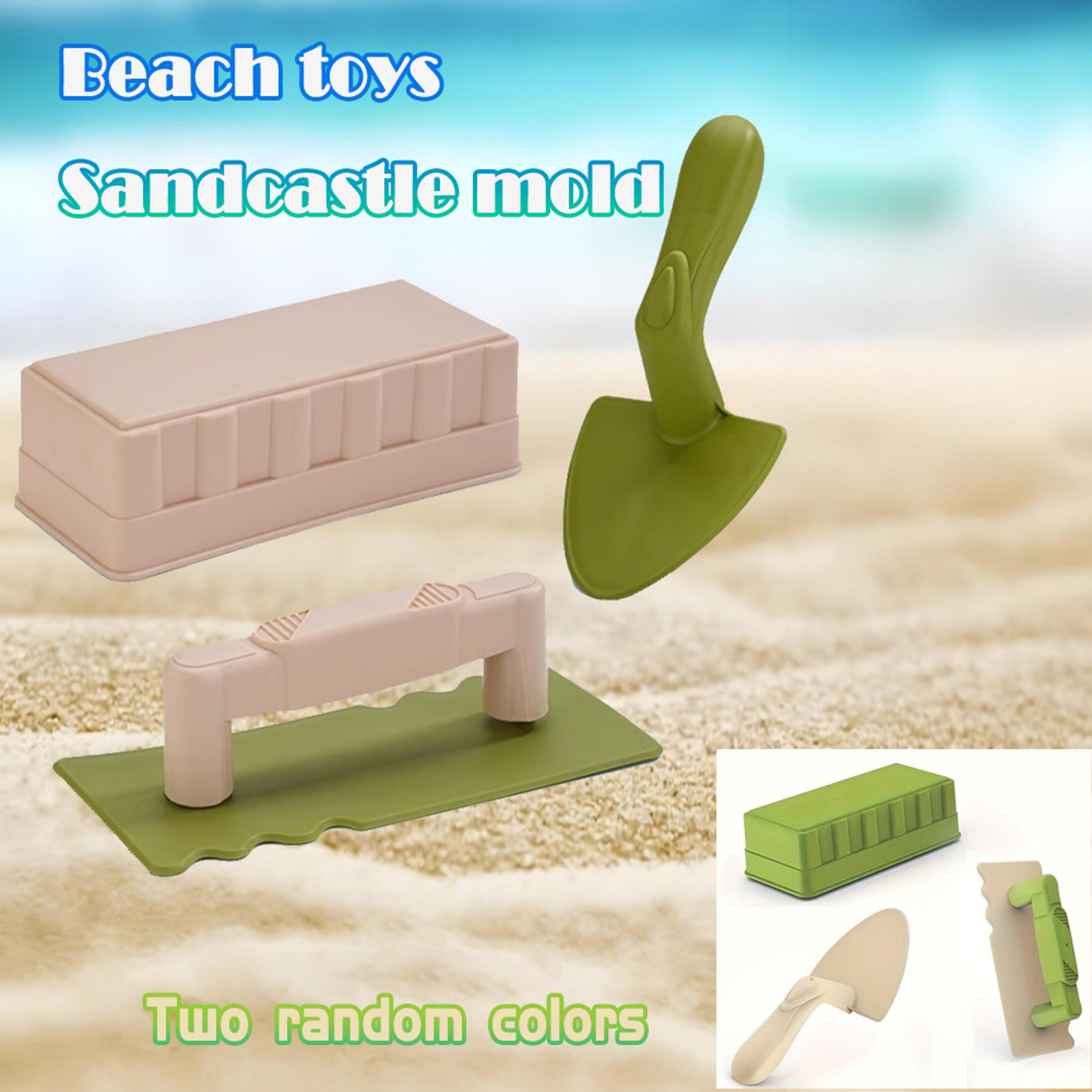 kids beach shovel set, sandcastle building tool, anti slip handle sandbox toy