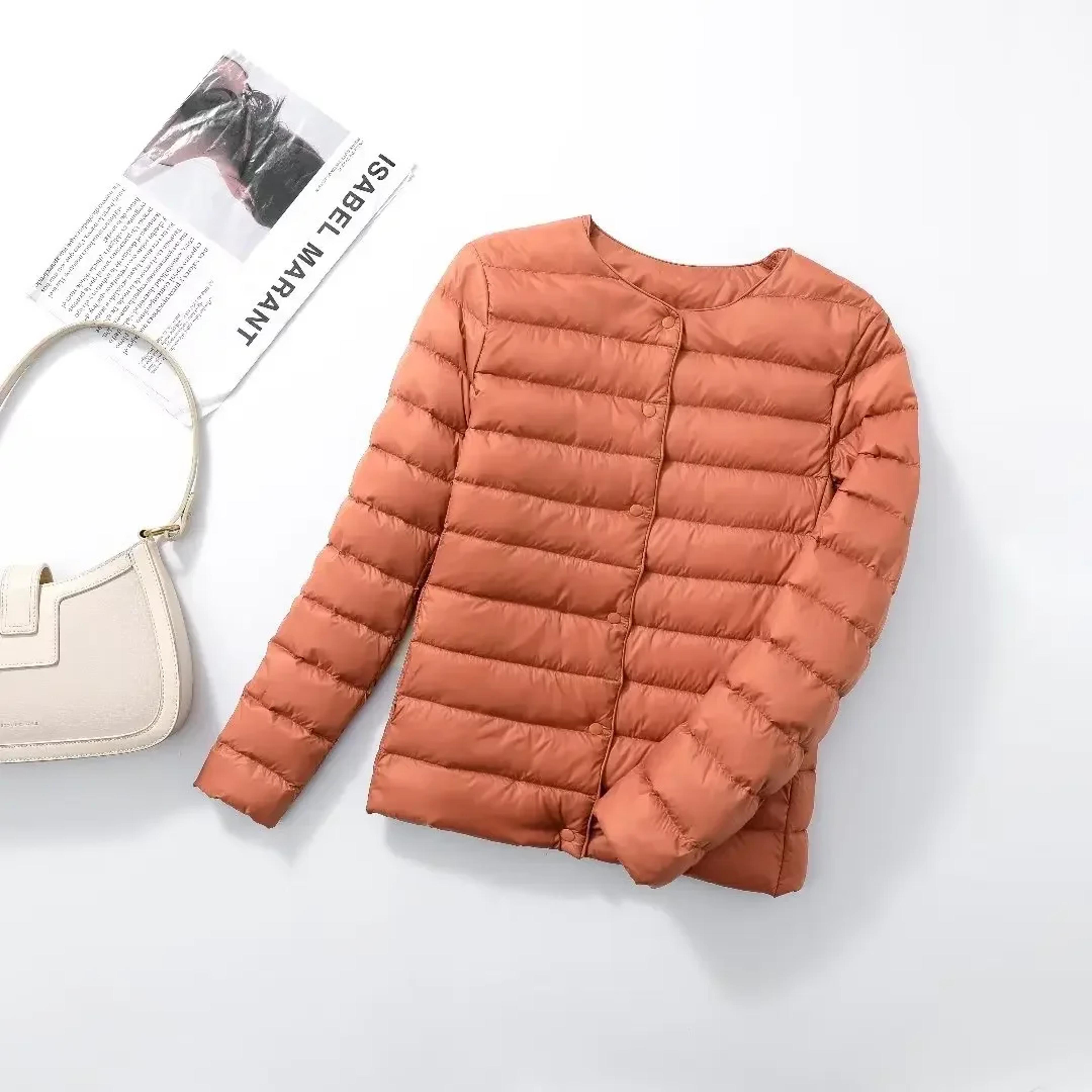 Lightweight Packable Down Jacket For Women Slim Fit White Duck Down Winter Coat 14