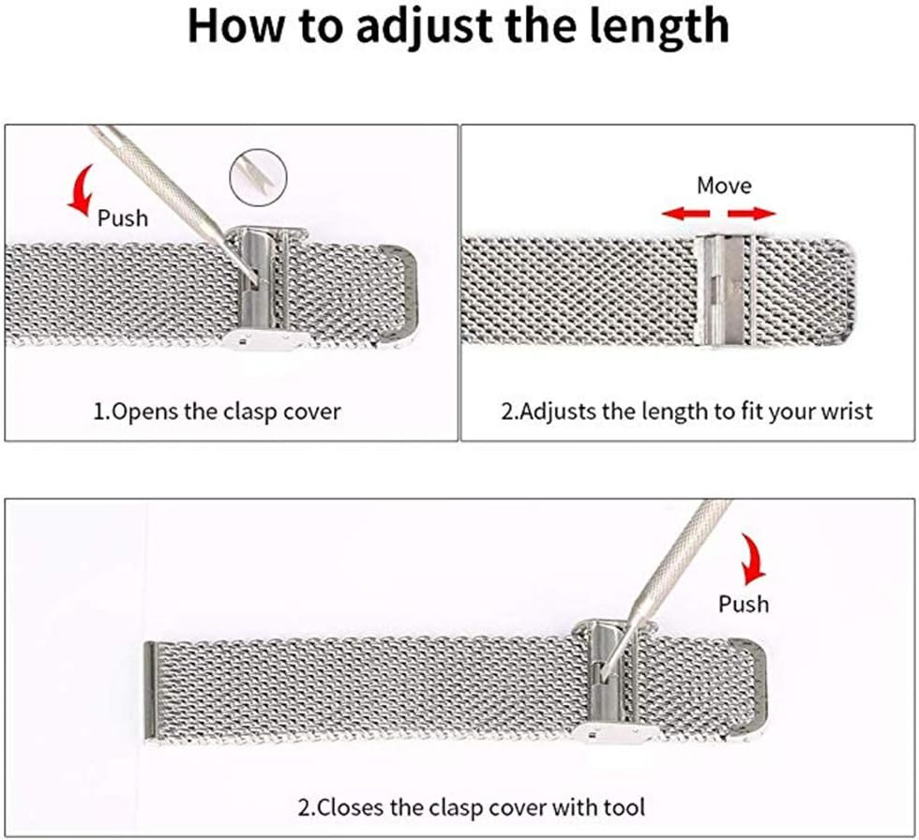 Universal Milanese Watch Band Quick Release Stainless Steel Mesh Strap 3