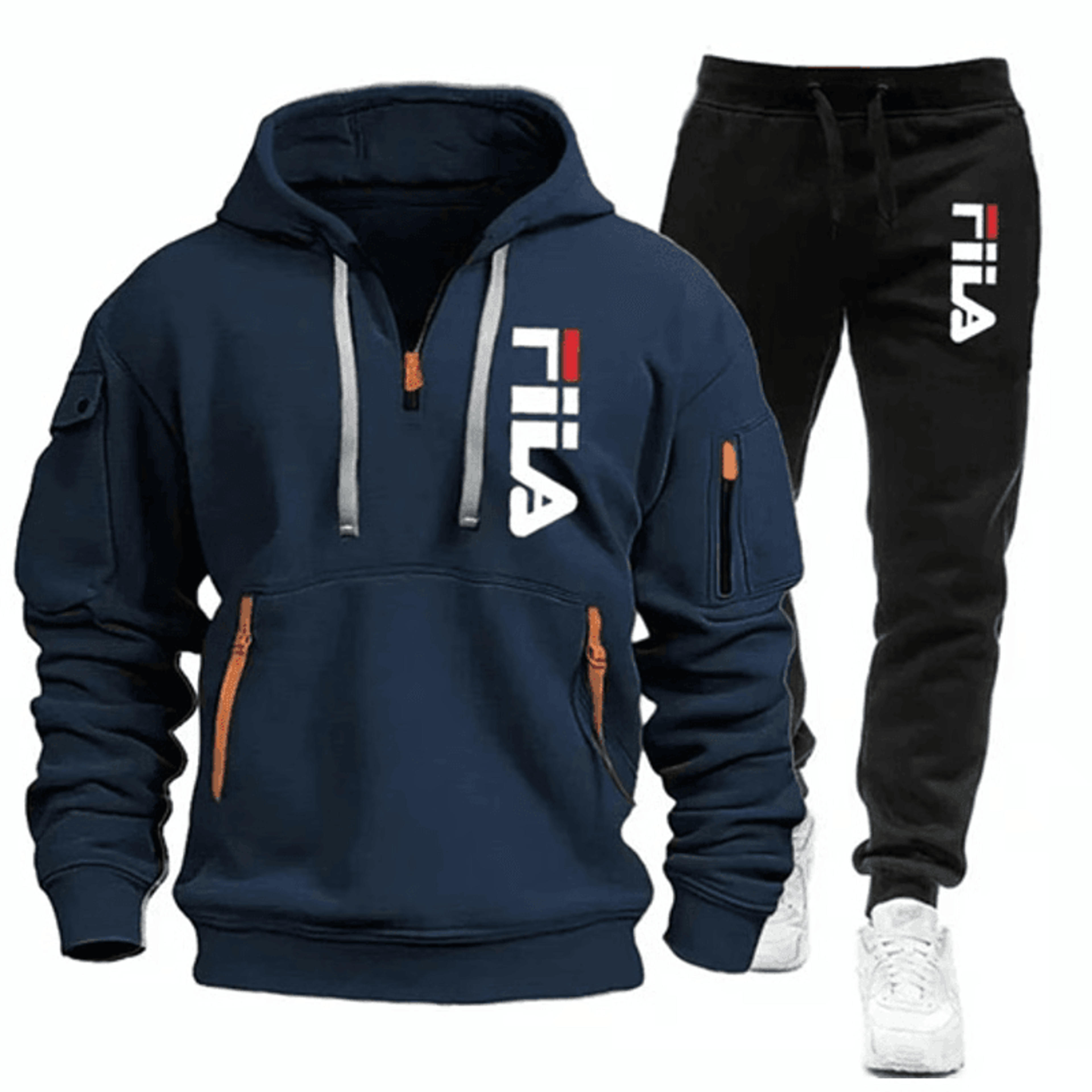 Men Running And Training Hoodie Sweatpants Outfit Set 7