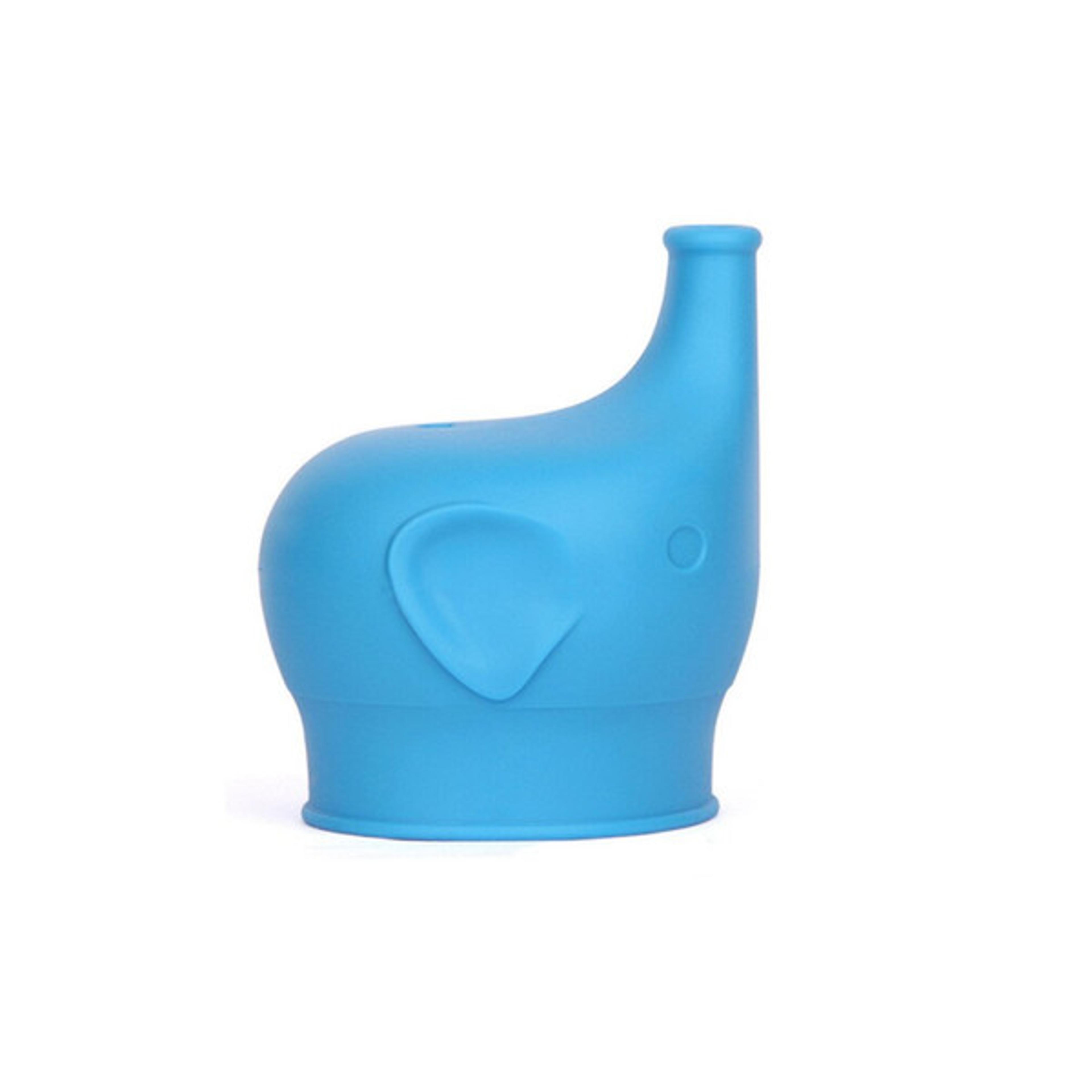 Spill-Proof Elephant Sippy Cup Lids Blue