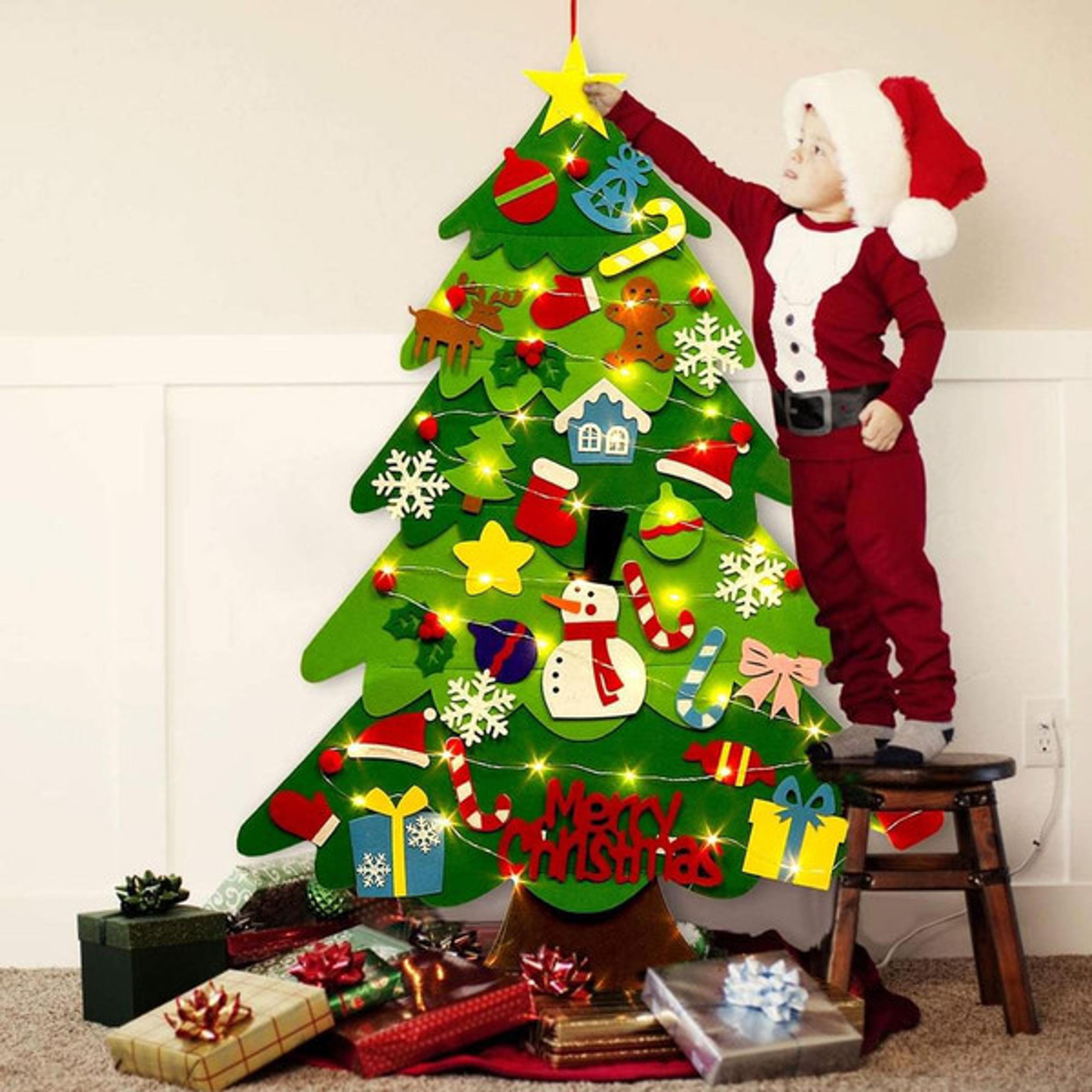 diy felt christmas glow tree