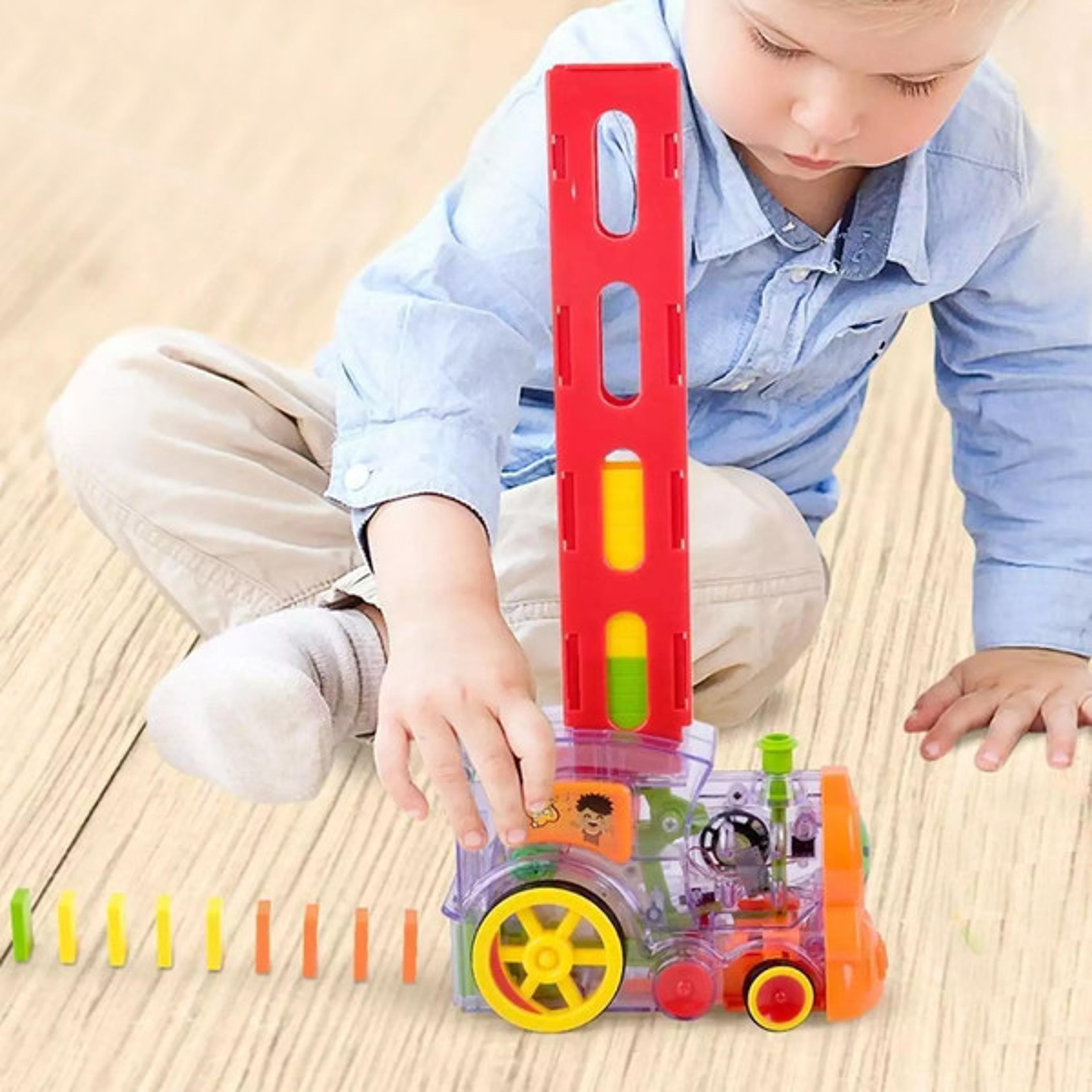 automatic domino train toy – educational & fun
