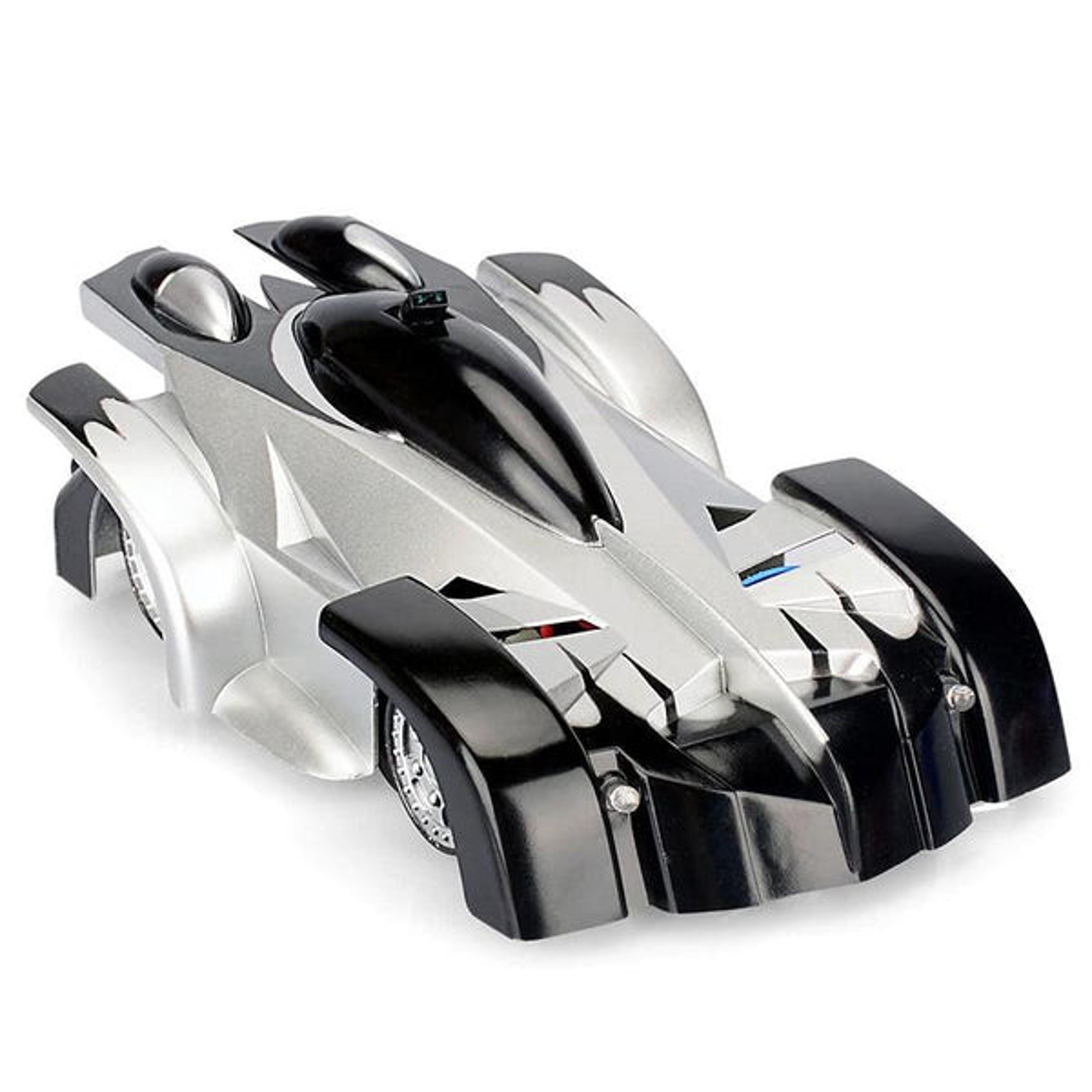 USB Rechargeable Remote Control Wall Climbing Car with LED Lights Black 3