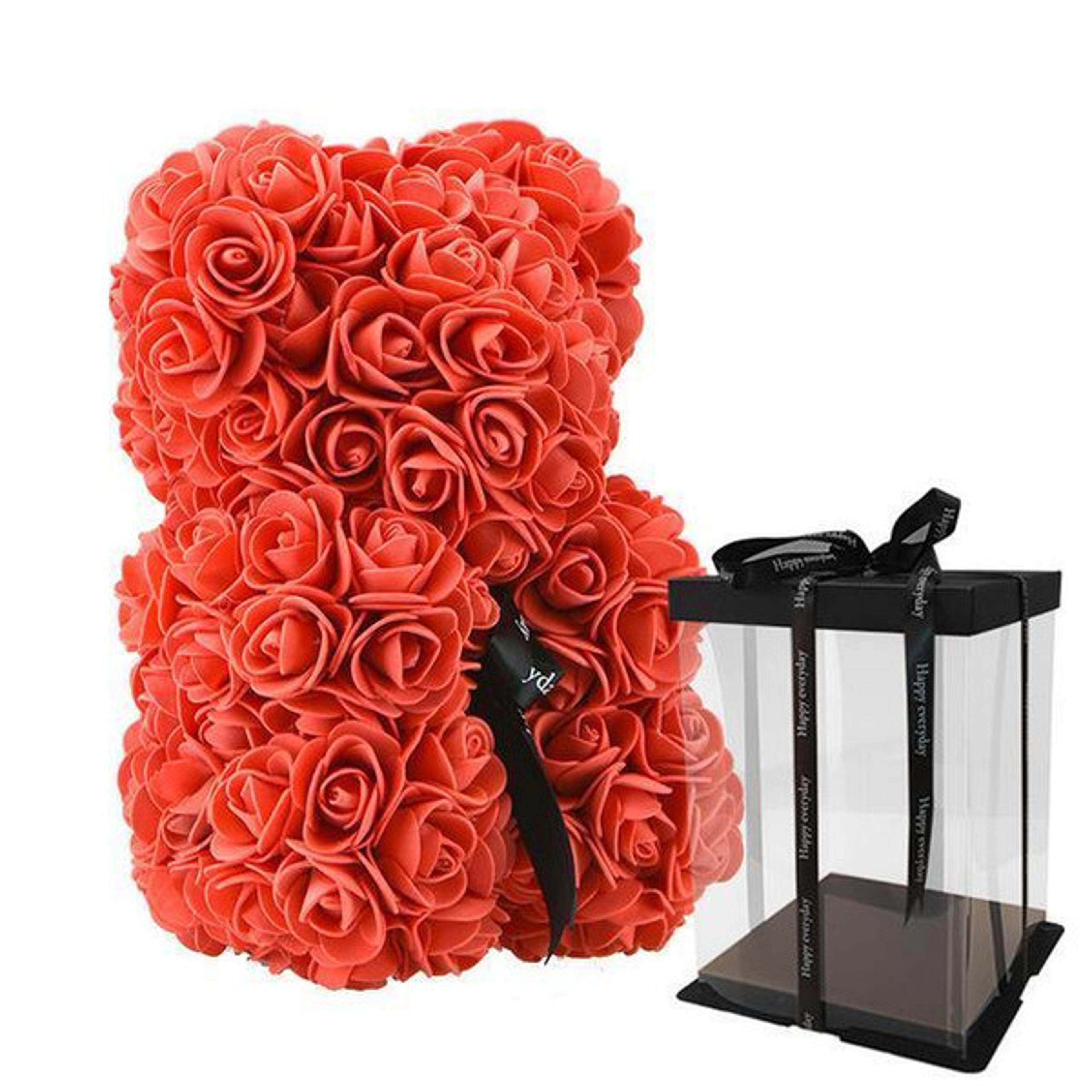 Elegant Handmade Forever Rose Teddy Bear  Red 4