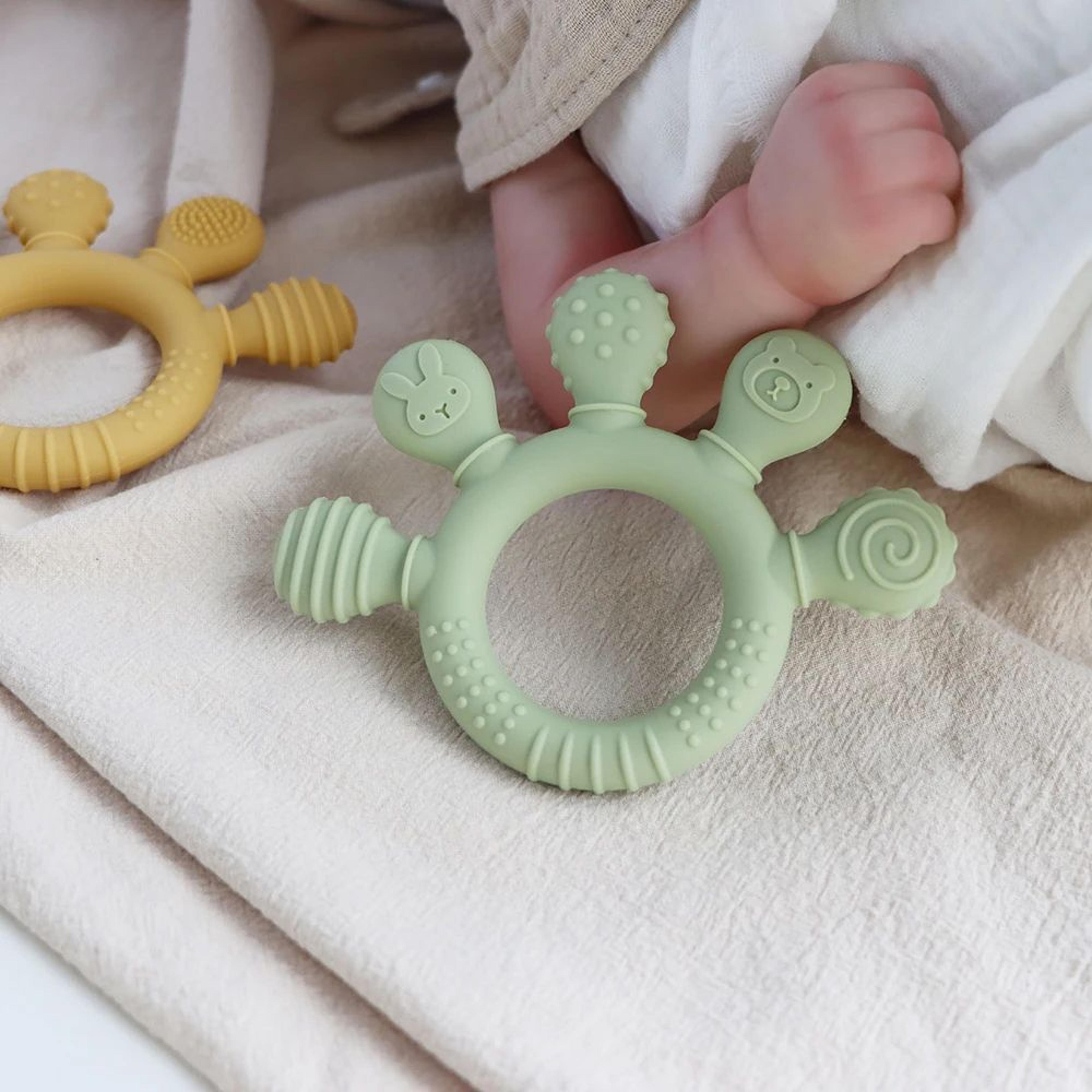 Premium Silicone Teether for Soothing Gums  Safe Baby Teething Toy Perfect Baby Shower Newborn B