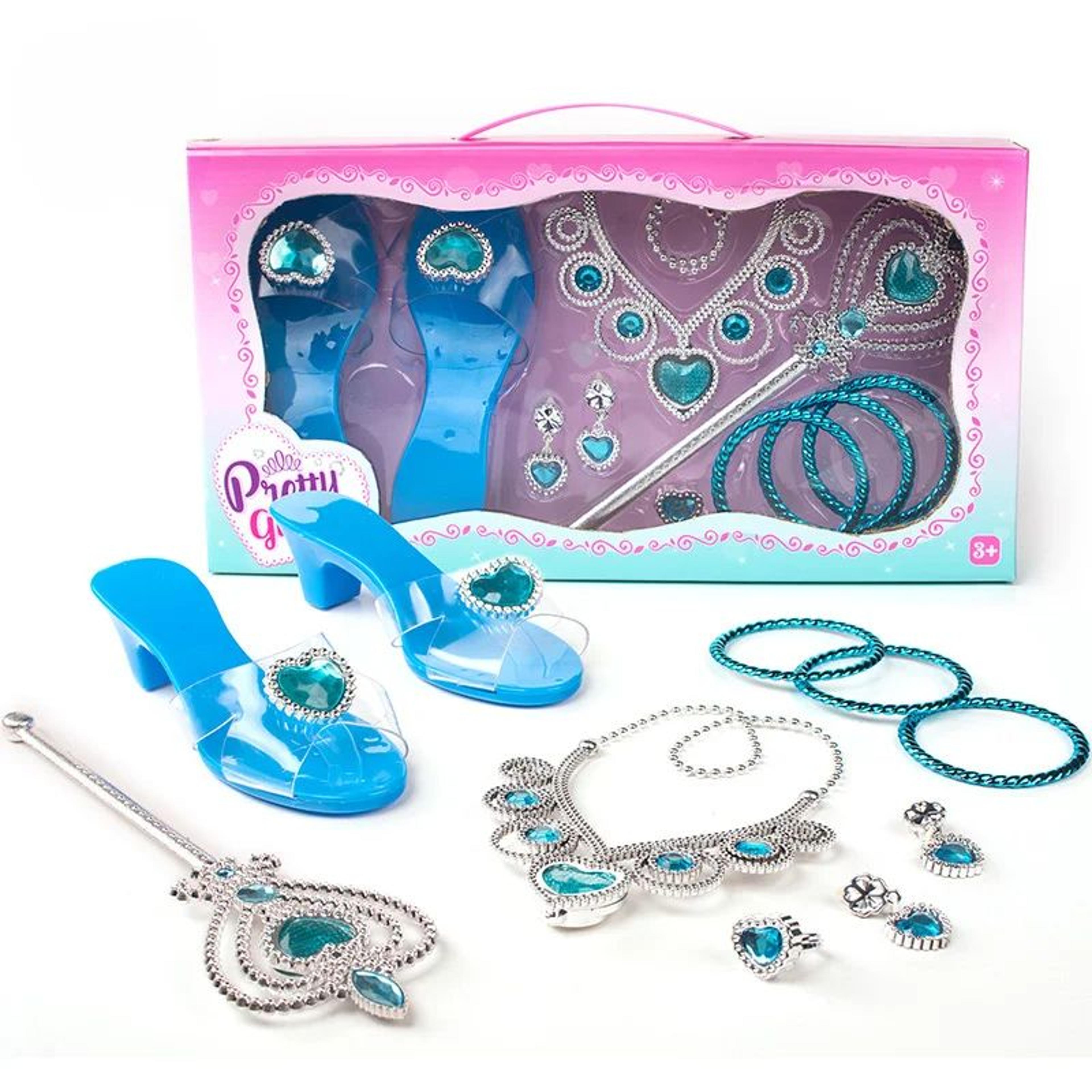 Princess Dress Up Set For Girls Jewelry Tiara Heels And Accessories 1