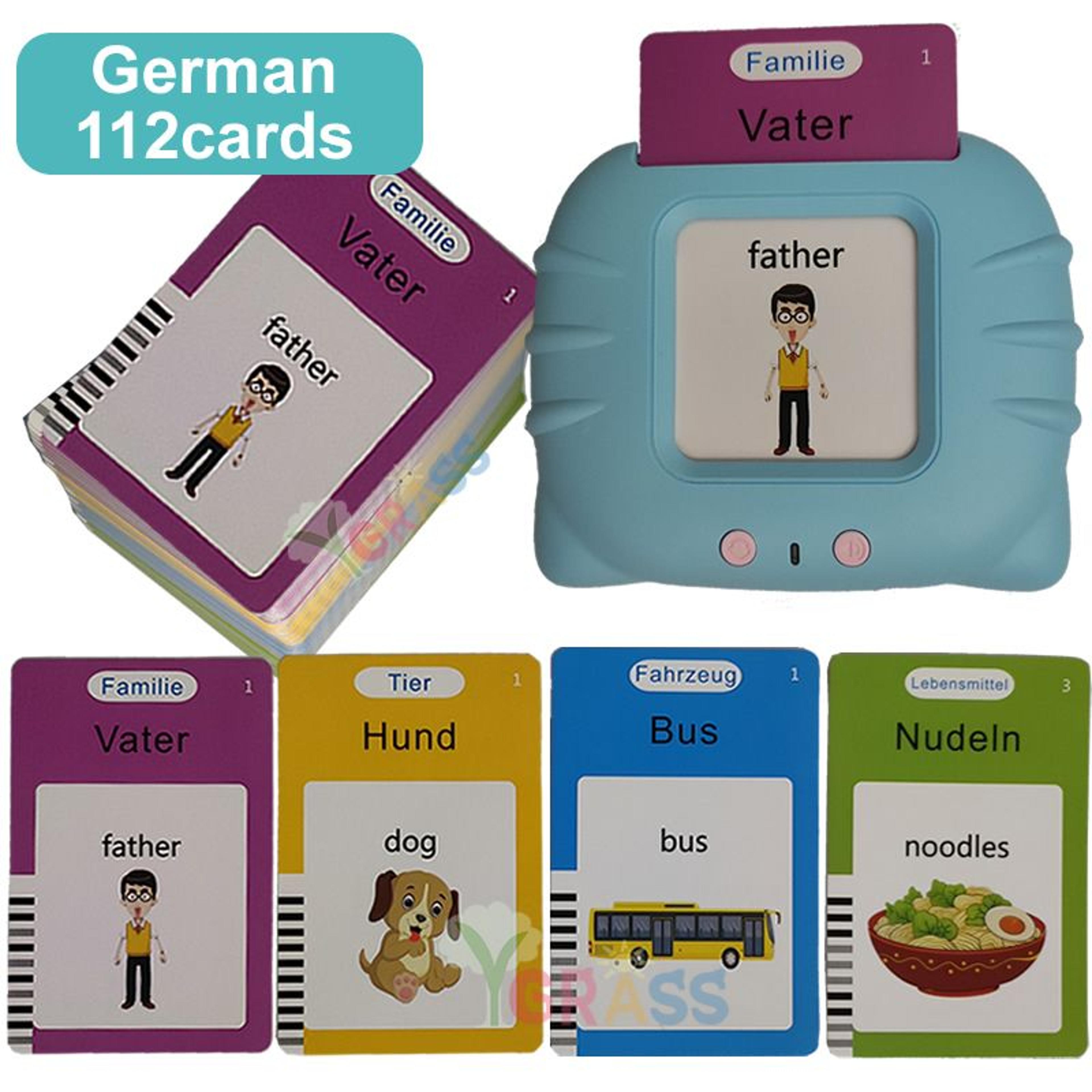 Educational Learning Talking Flash Cards For Kids Multilingual Audio Book Toy English Russian Spani 12