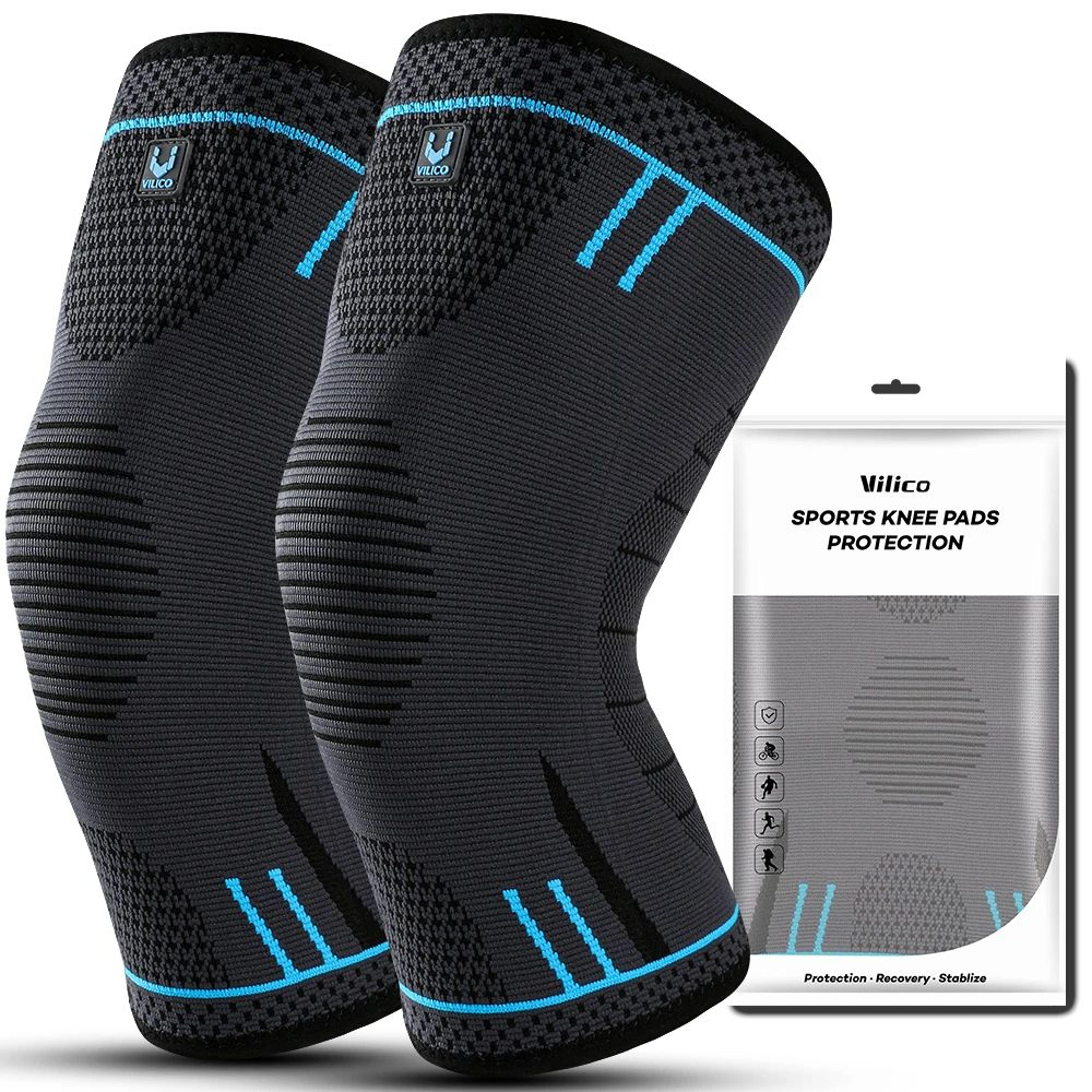 Breathable Knee Support Sleeve With Compression  Elastic Sports Knee Brace For Gym Running  Basketb