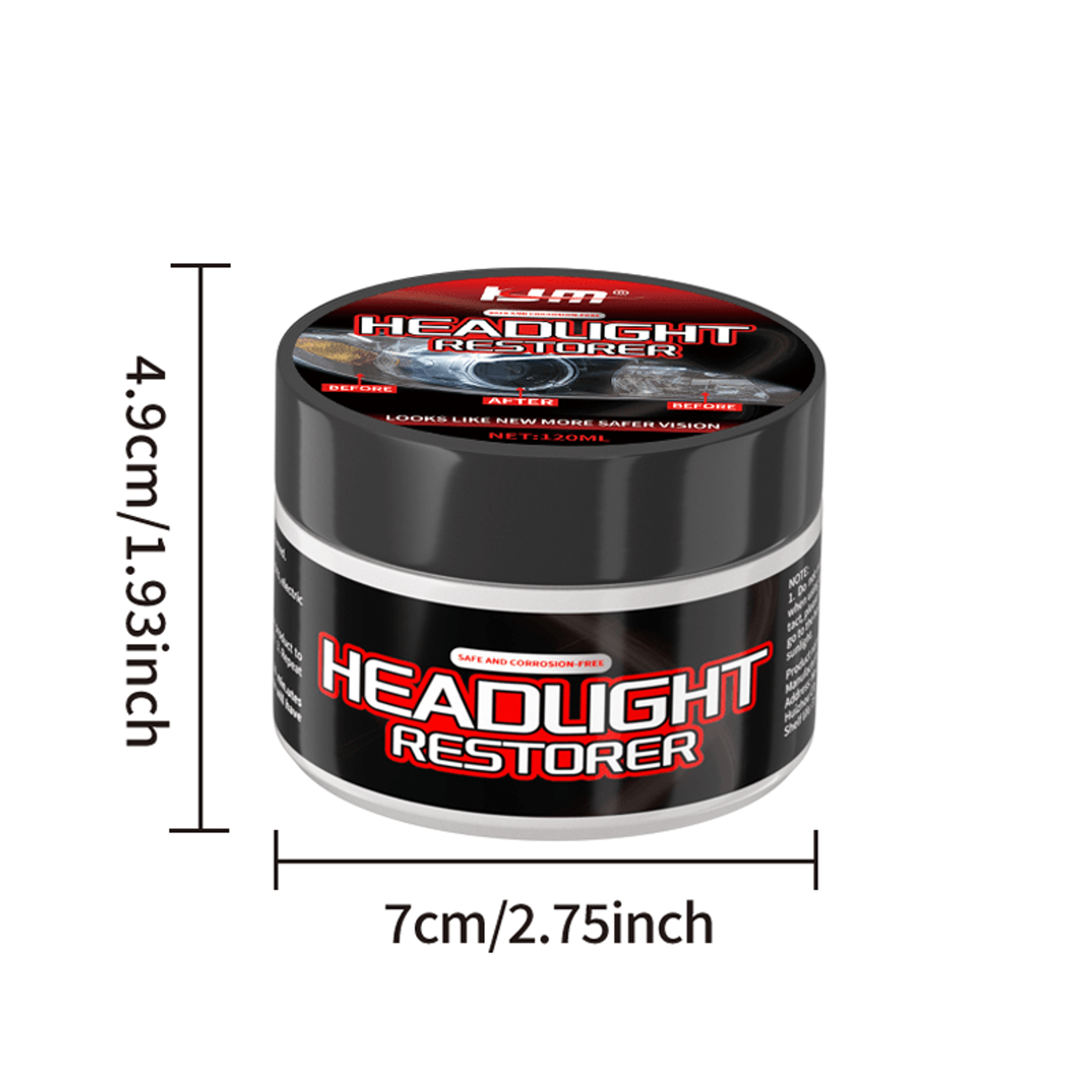 Professional Car Headlight Restoration Kit Remove Yellowing Oxidation  Defogging for CrystalClea