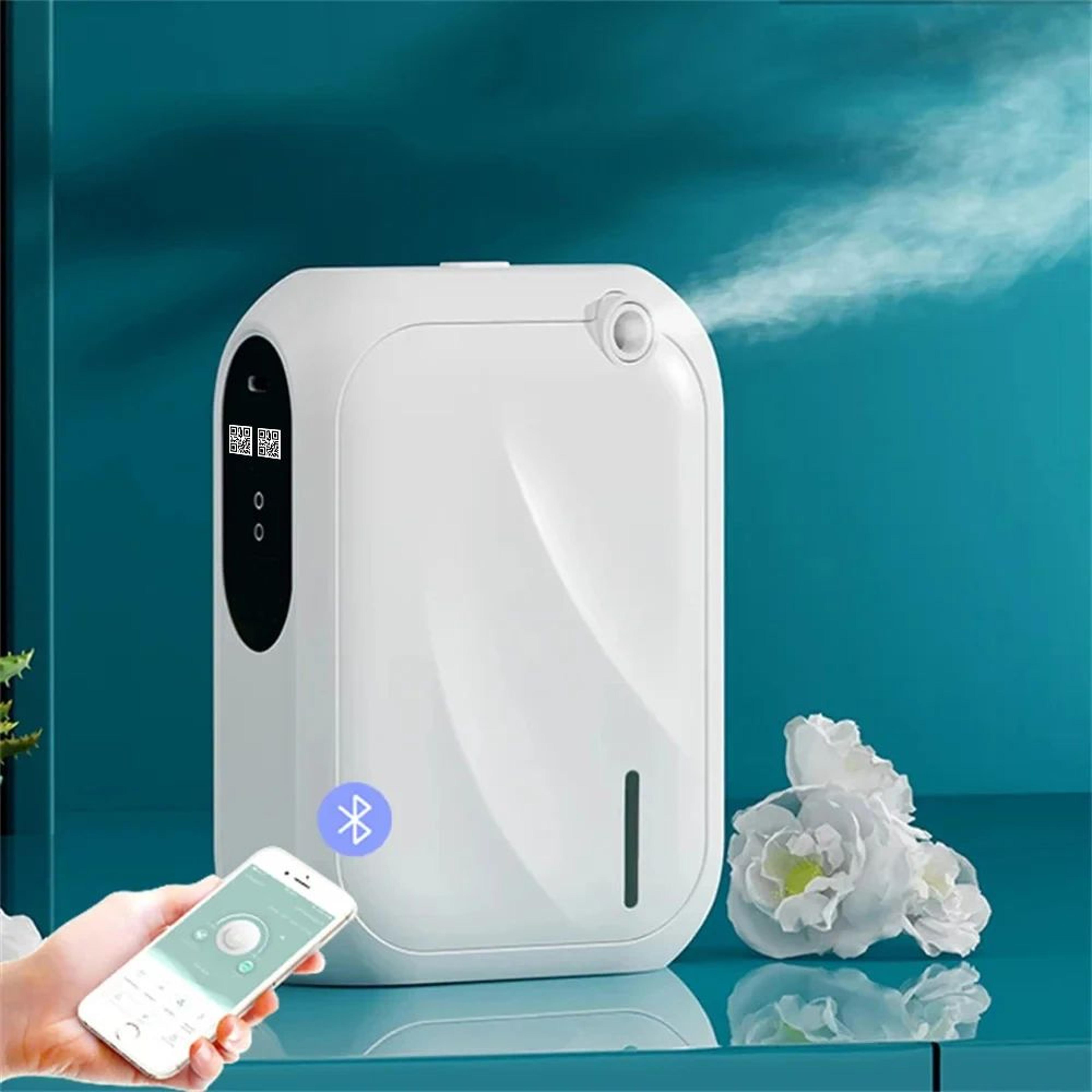 aroma diffuser scent machine with bluetooth app control, wall-mountable fragrance smell distributor for home & office