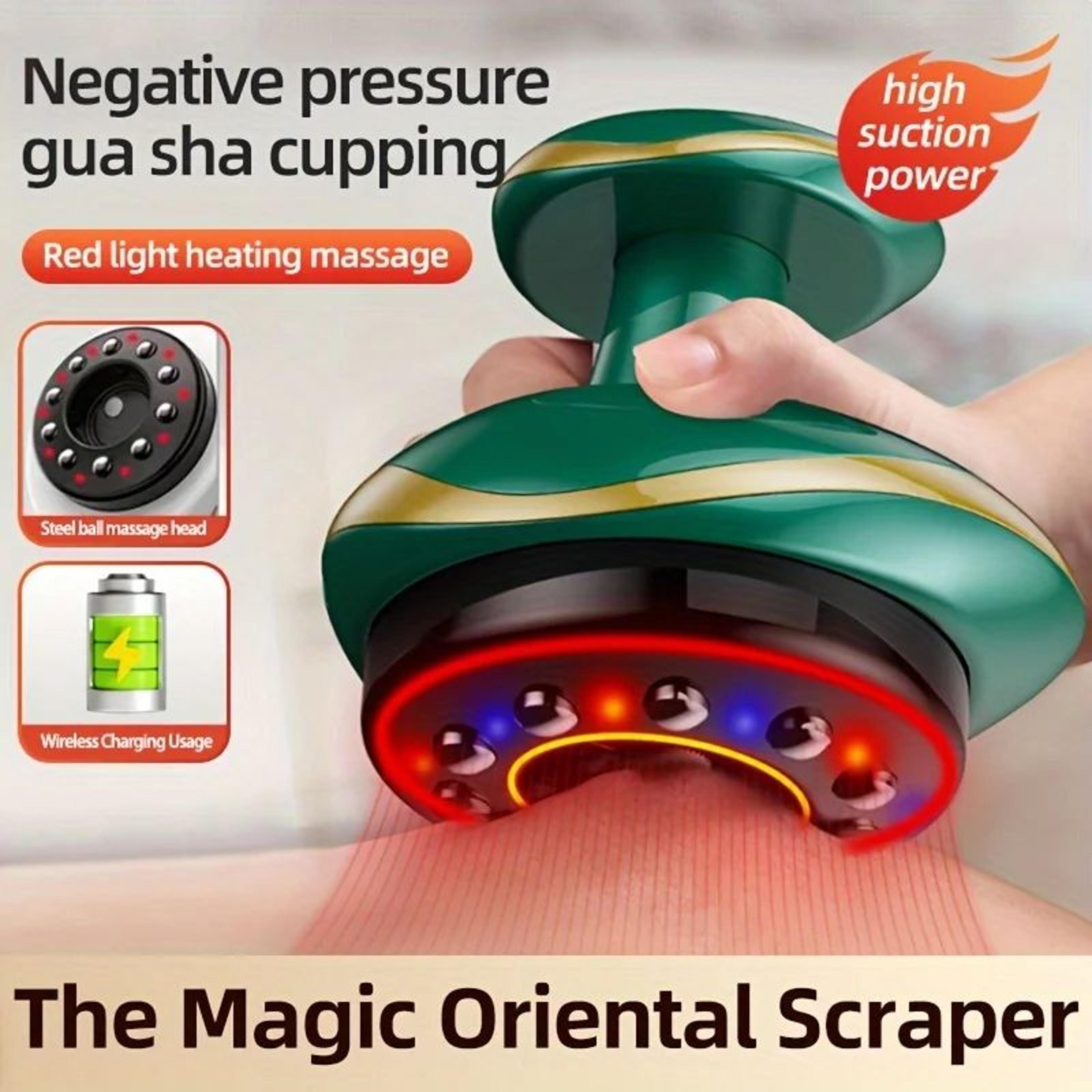 electric massage meridian brush, universal body dredging cupping & scraping instrument for abdominal and back massage