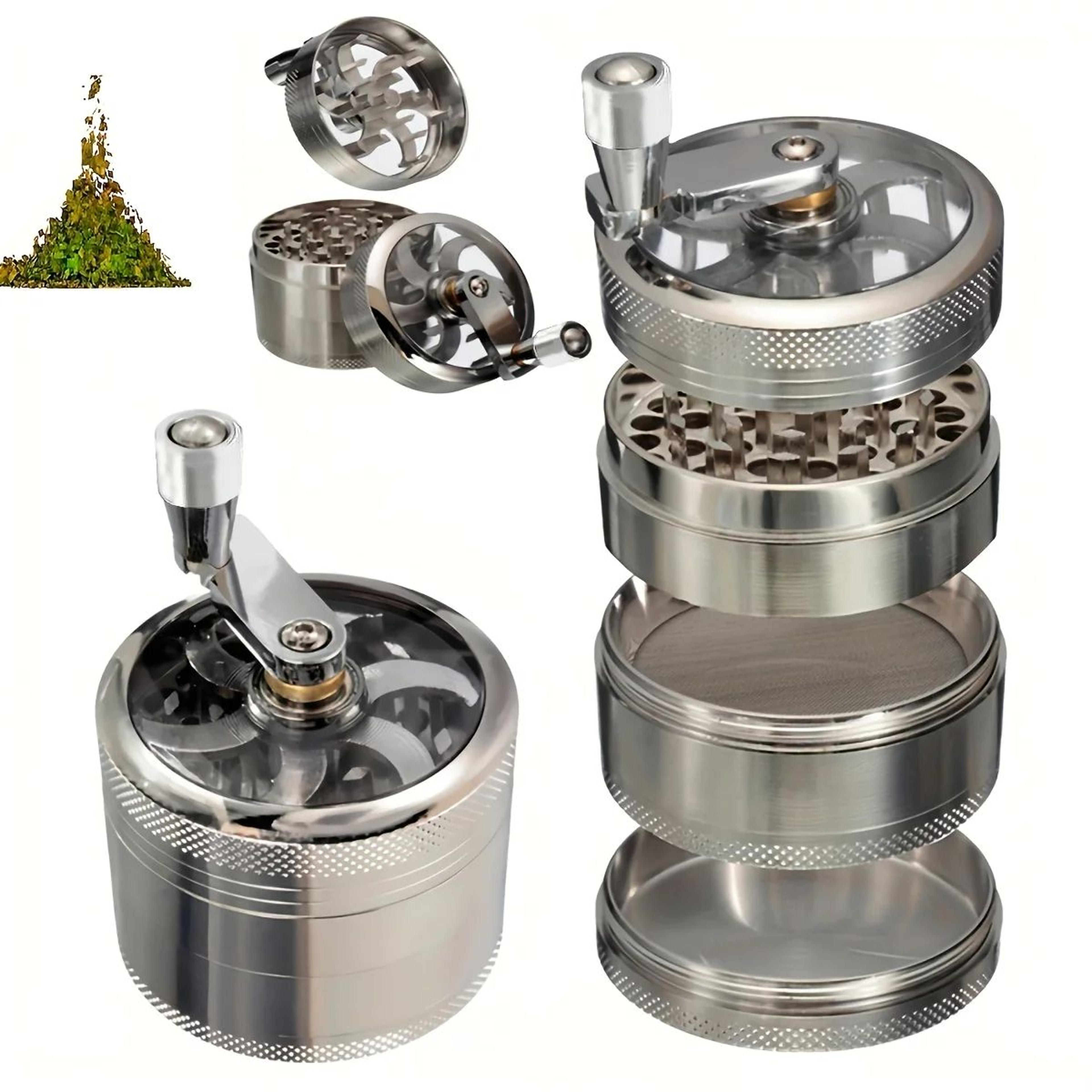 premium nut and hard spice grinder, manual stainless steel crusher for nutmeg, ginger, rock salt & peppercorn