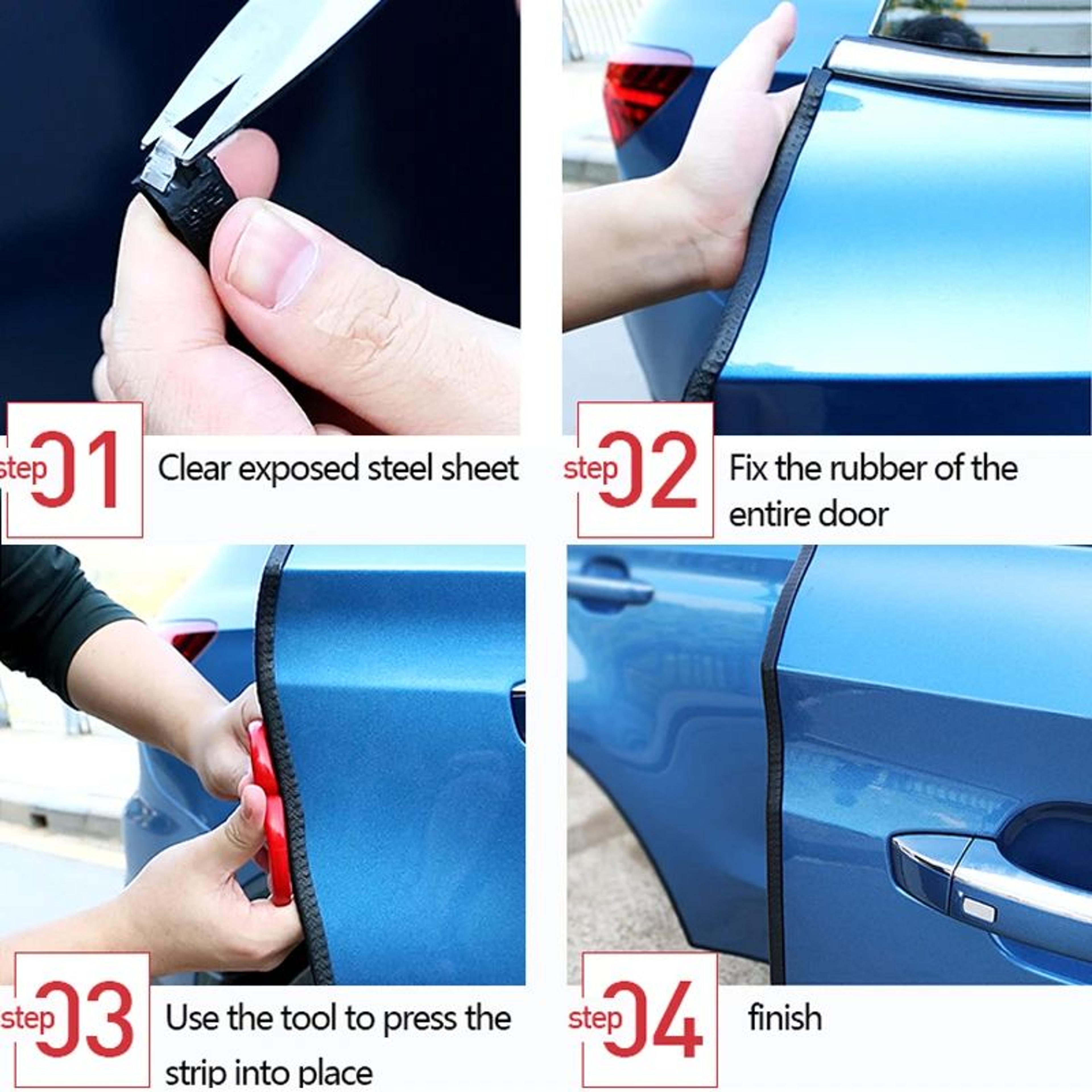 Car Door Edge Protector Universal Auto Door Guard Protective Sealant Strips For Doors Trunk  Hood 4