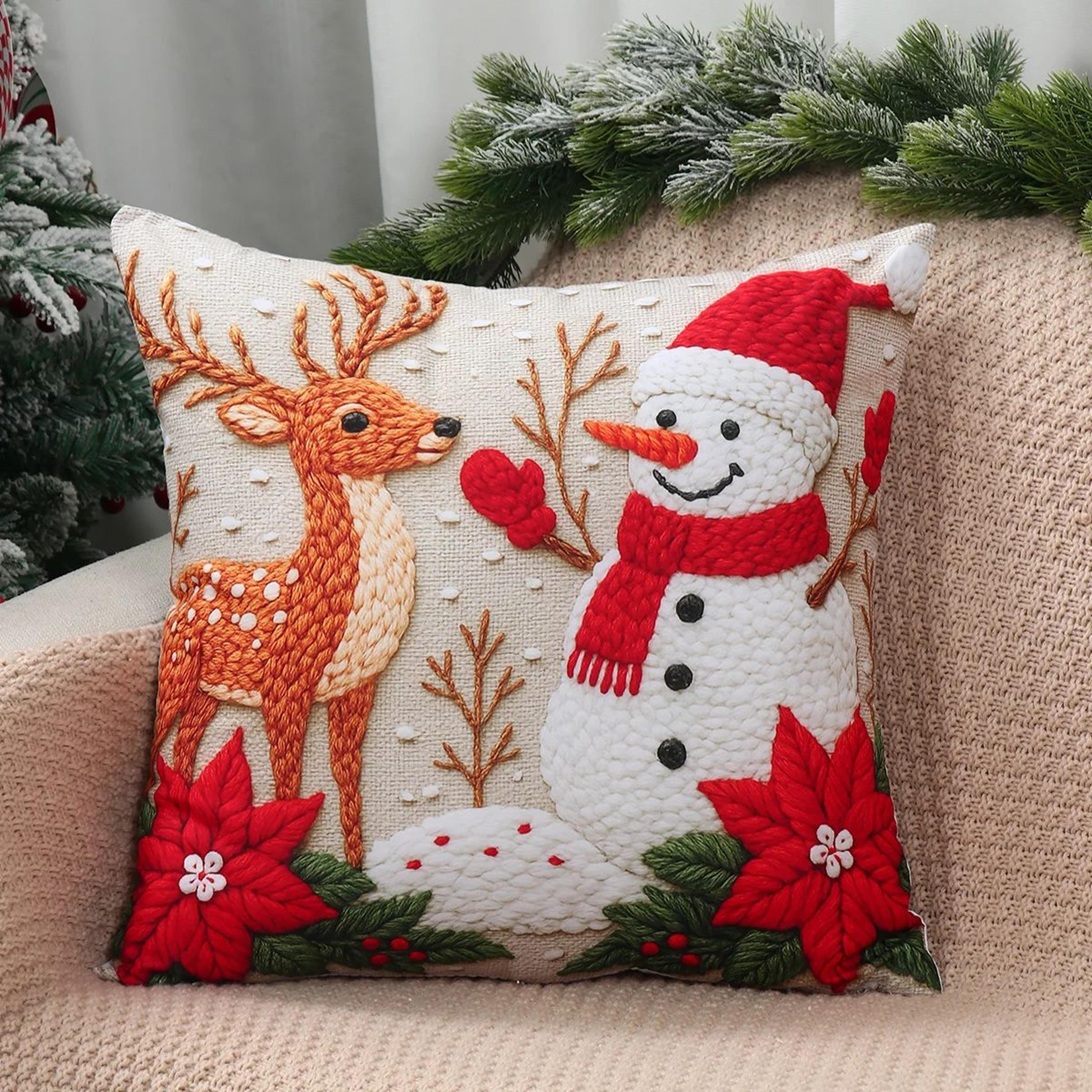 Christmas Ornament Pillow Case Set Merry Christmas Cushion Cover Home Decorations Navidad Gifts New 2
