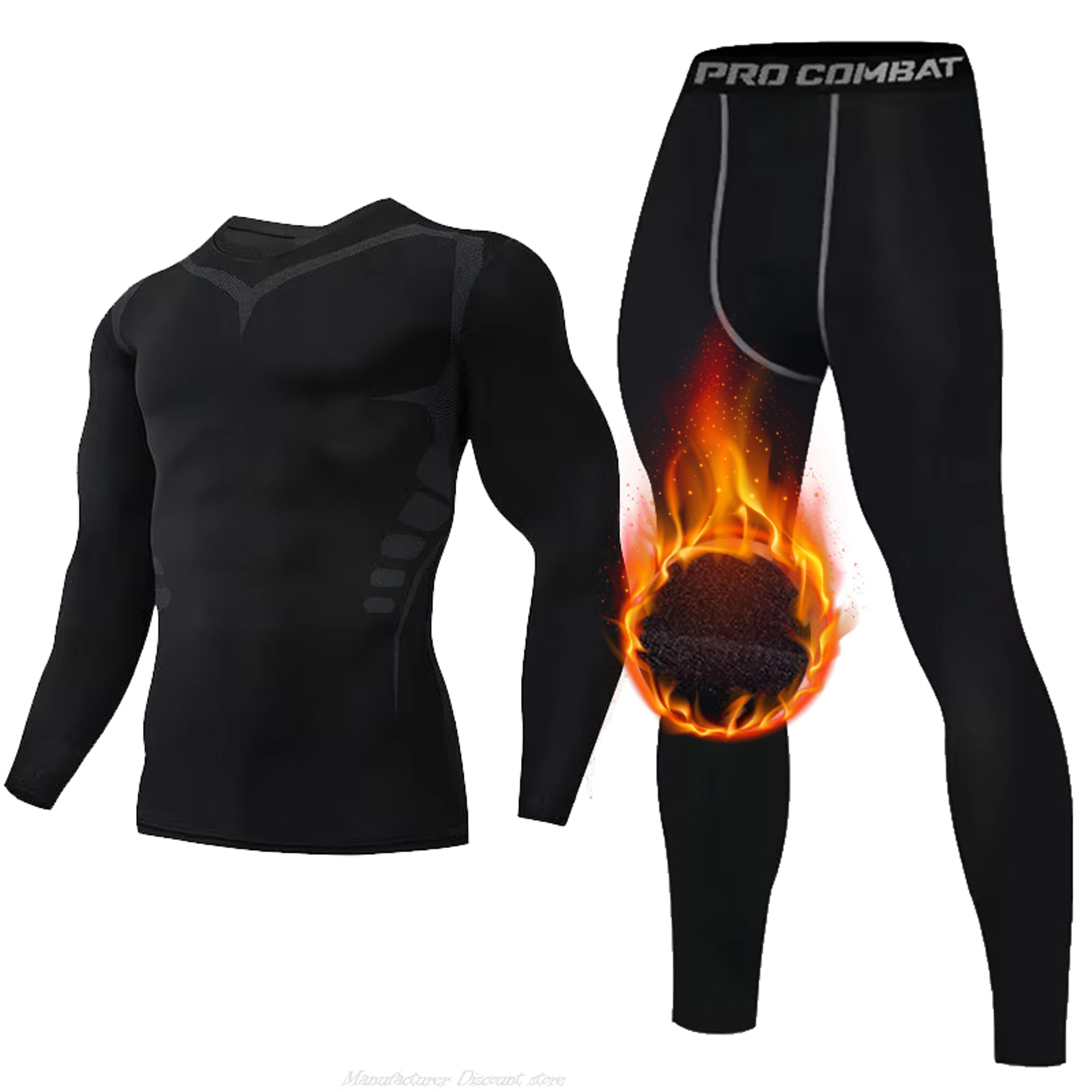 winter warm men underwear set, fleece thermal long , compression tights, sports fitness undershirts, tracksuit set