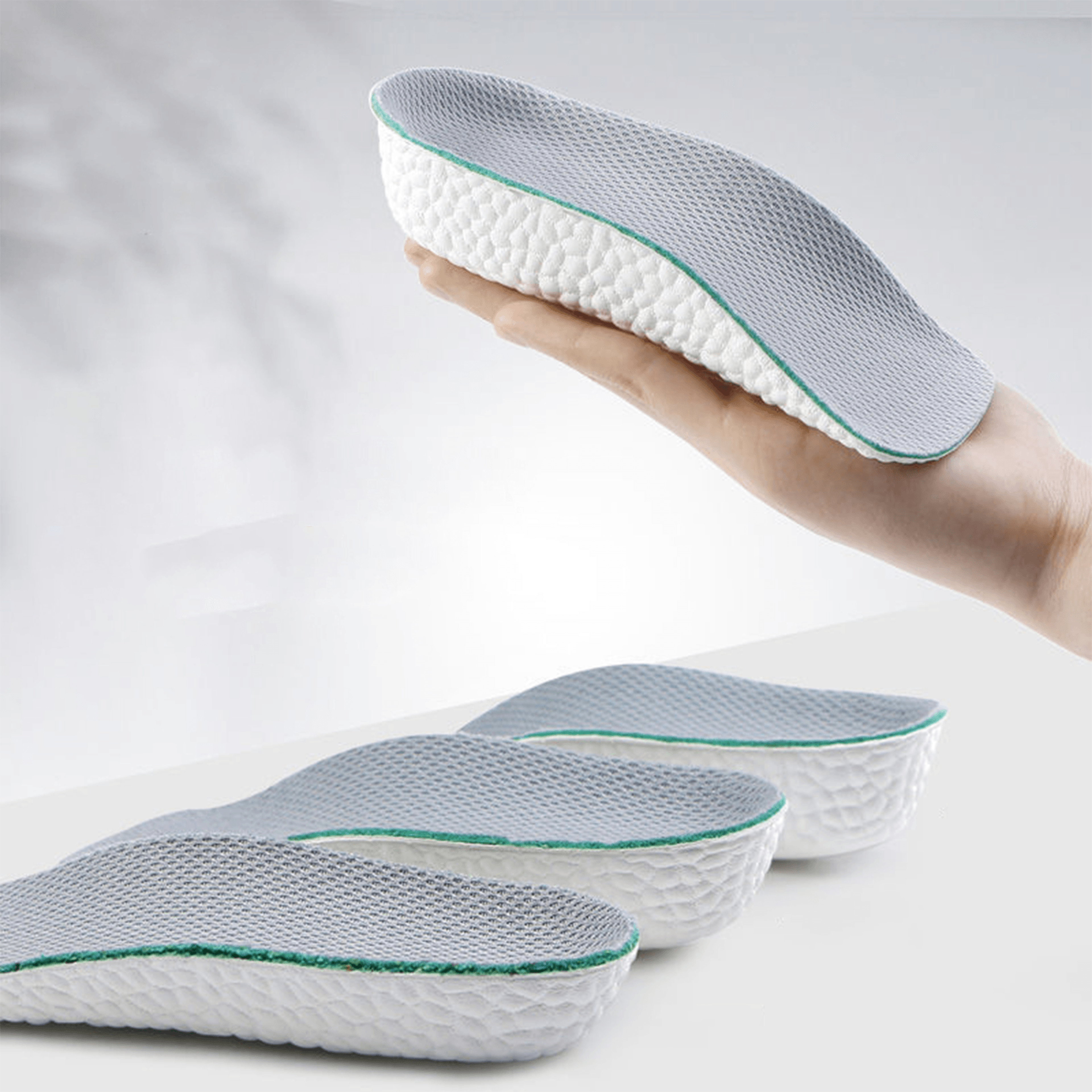 orthopedic height increase insoles for men & women, arch support shoe inserts, memory foam heel lift pads for flat feet