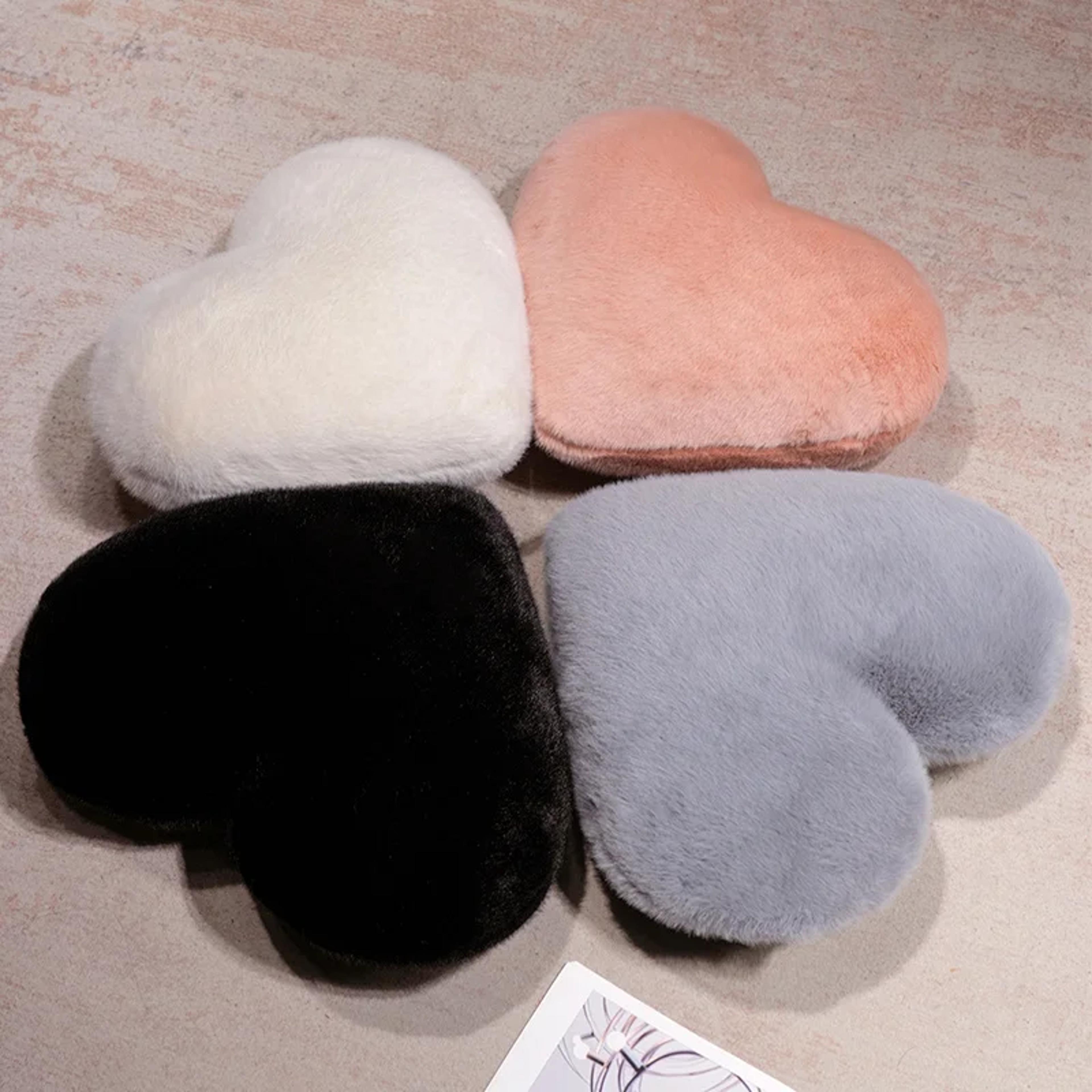 Heartshaped Cushion In Nordic Style Soft Throw Pillow Solid Color Pink White Black Ideal For Sofa O 3