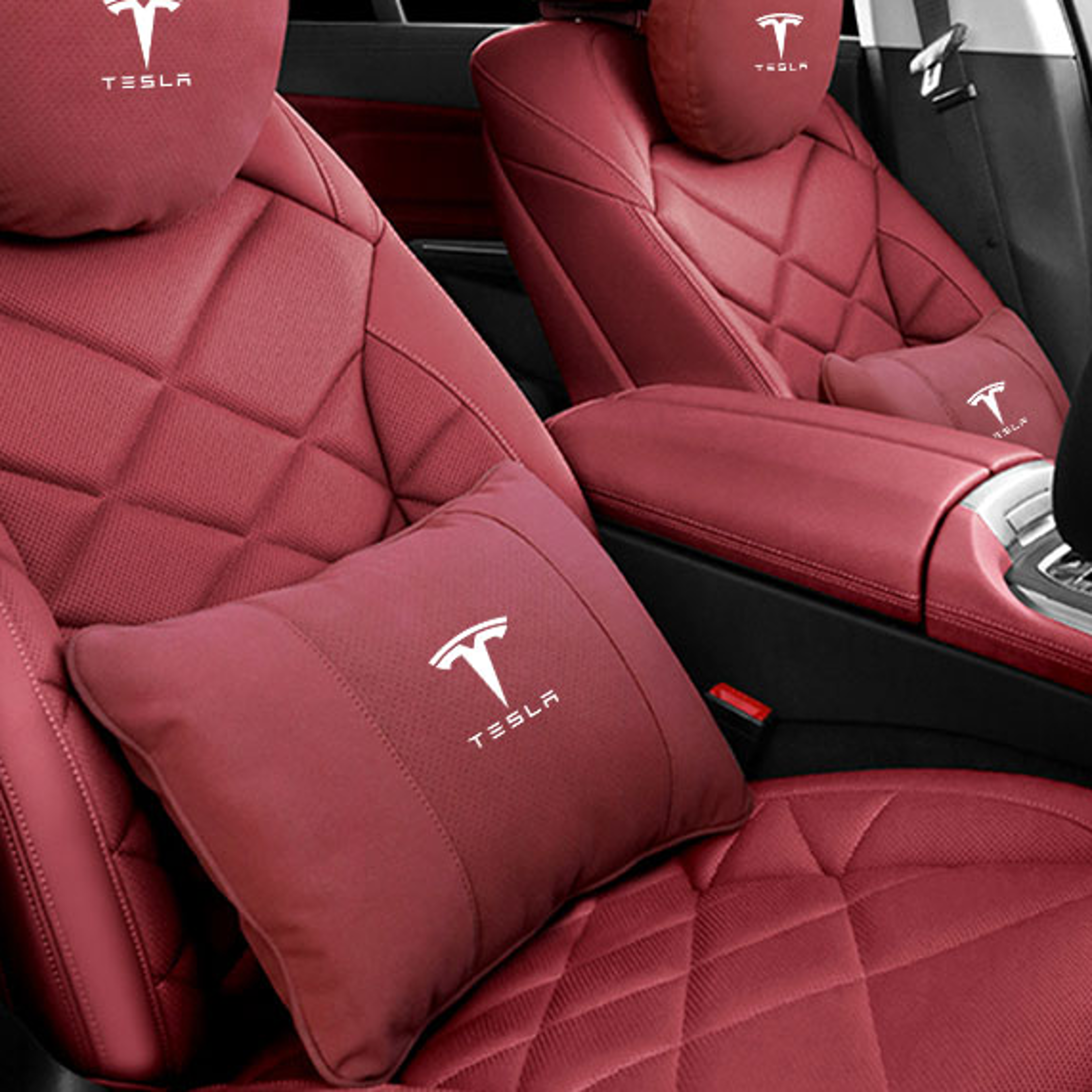 For Tesla Model 3 Model Y Model S Model X Car Headrest Neck Support Seat Soft Neck Pillow Automobile