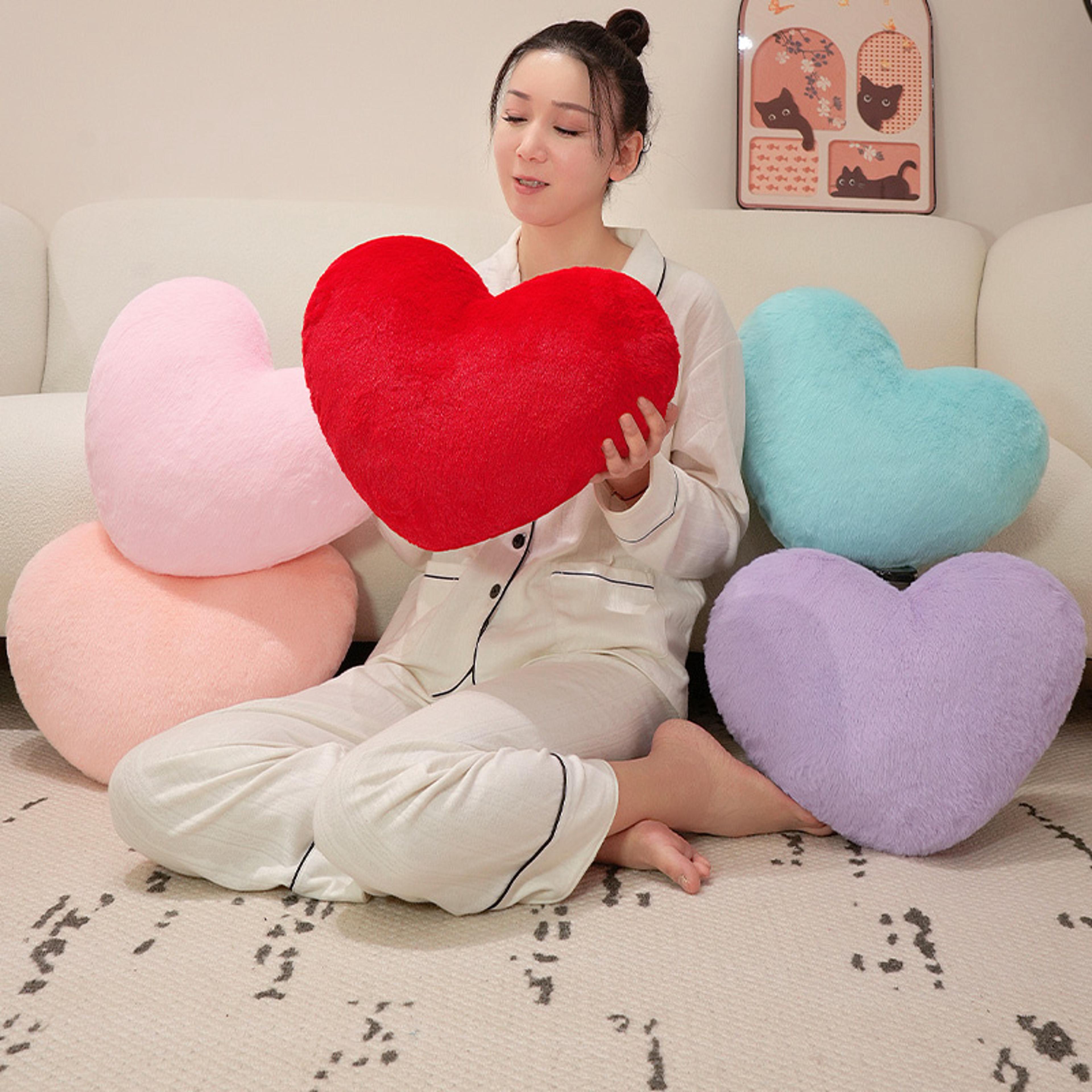 Love Expressing Pillow Stuffed Soft Cushion Plushie Sofa Chair Gift In Pink Red Green Purple 0