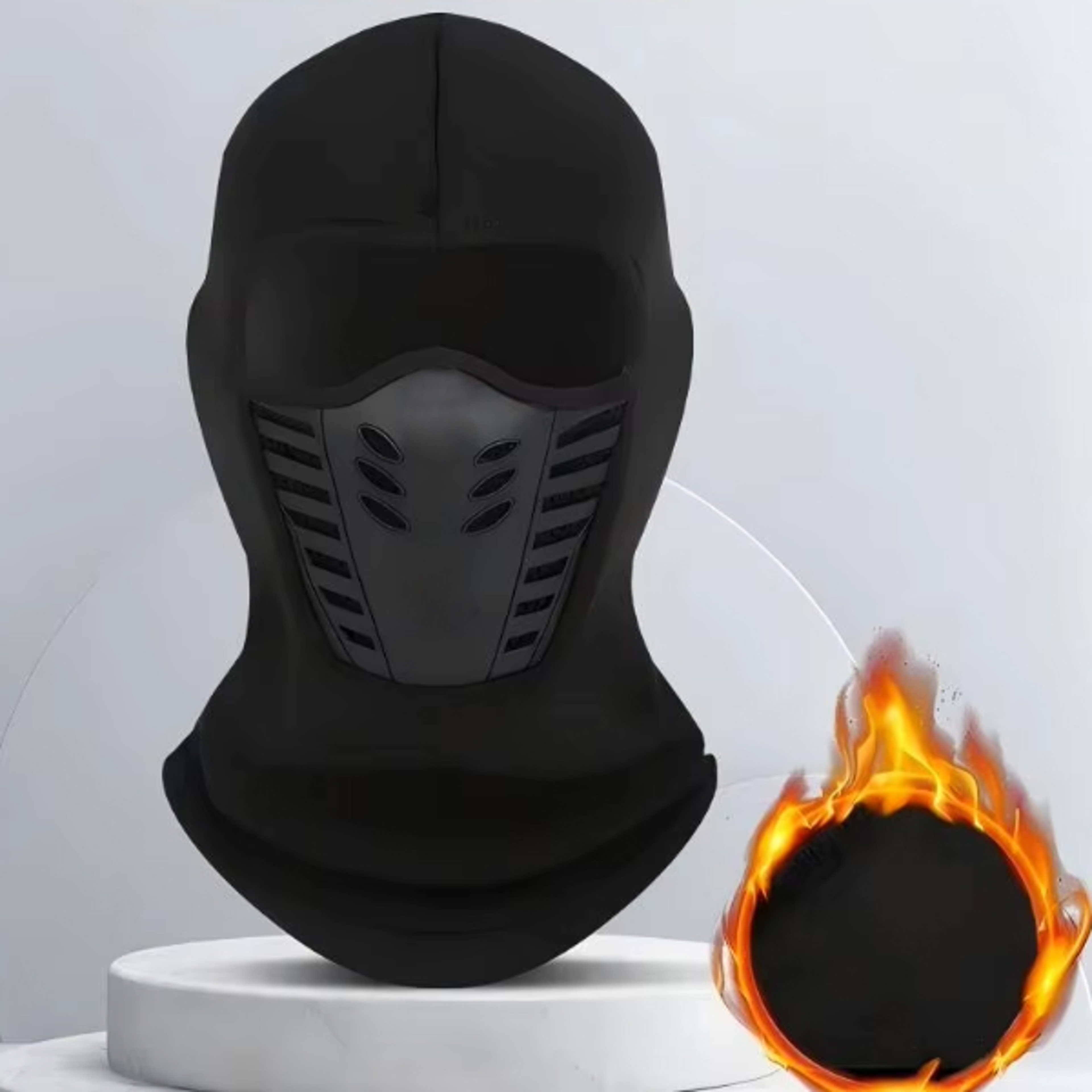 Winter Thermal Motorcycle Mask Windproof Balaclava Cap Face Cover Fleece for Ski Cycling Riding Warm