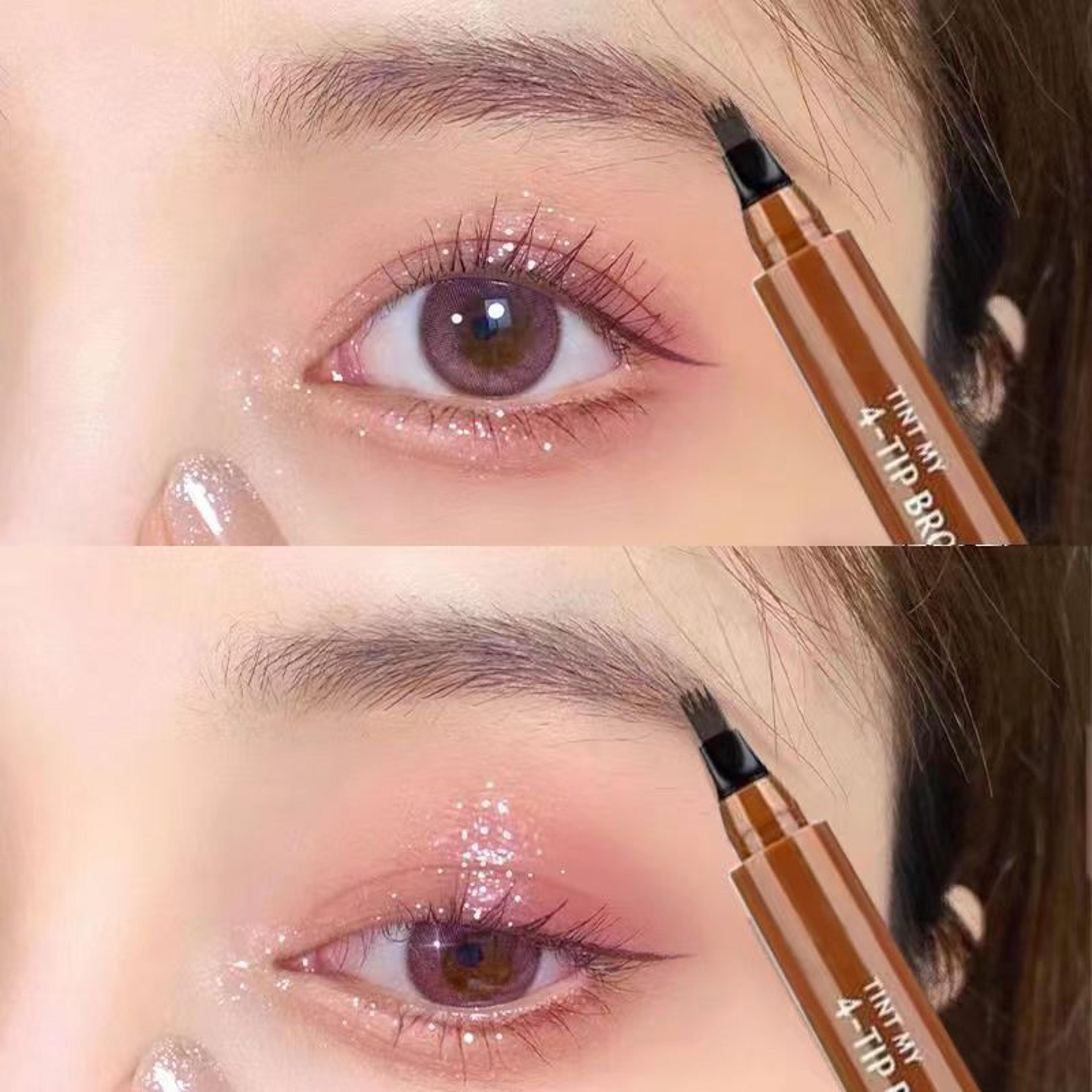Waterresistant Fourend Eyebrow Pencil Nonsmudged Longlasting 2