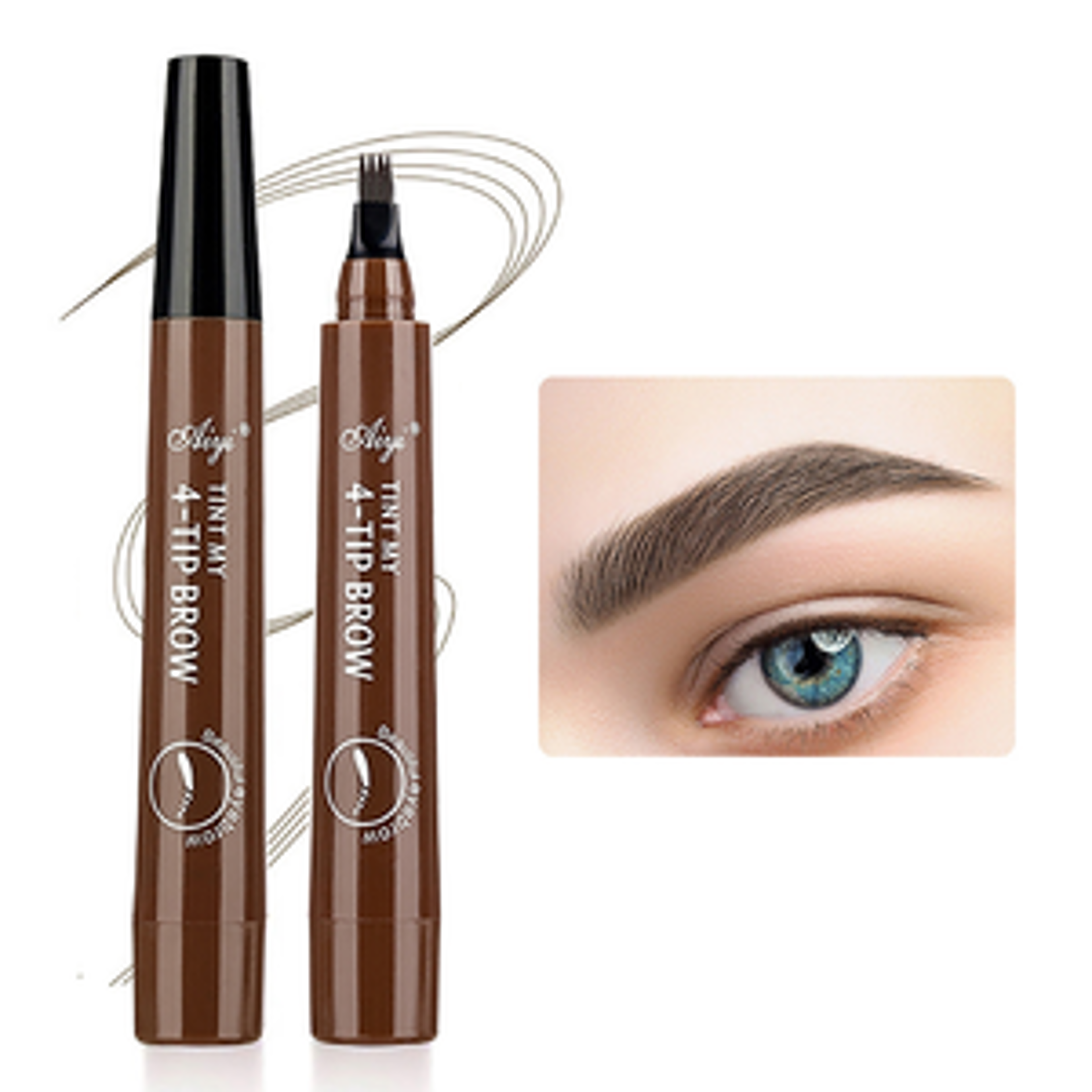 Waterresistant Fourend Eyebrow Pencil Nonsmudged Longlasting 9