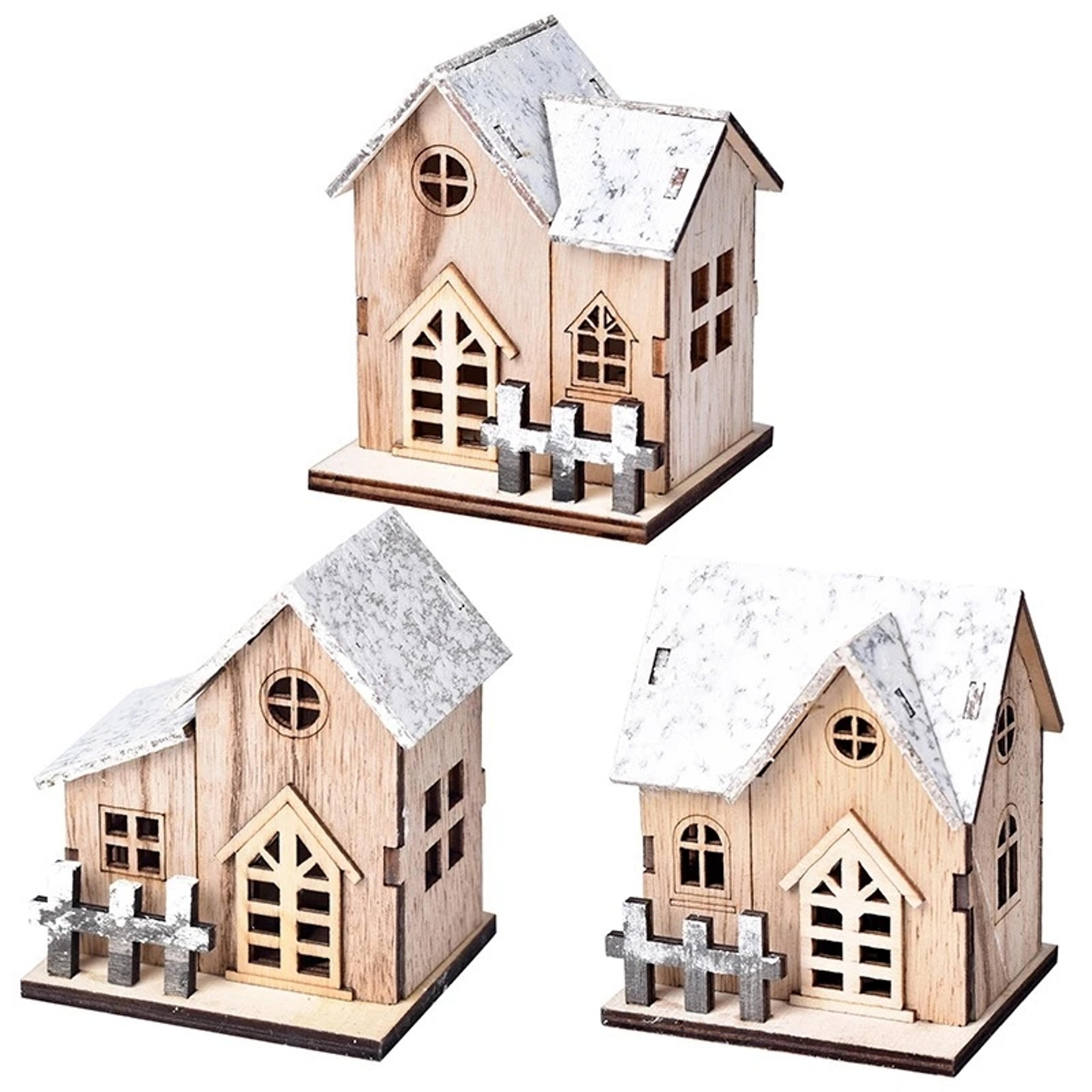 Luminous Cabin Christmas LED Light Wooden House Merry Christmas Decorations For Home DIY Xmas Tree  3