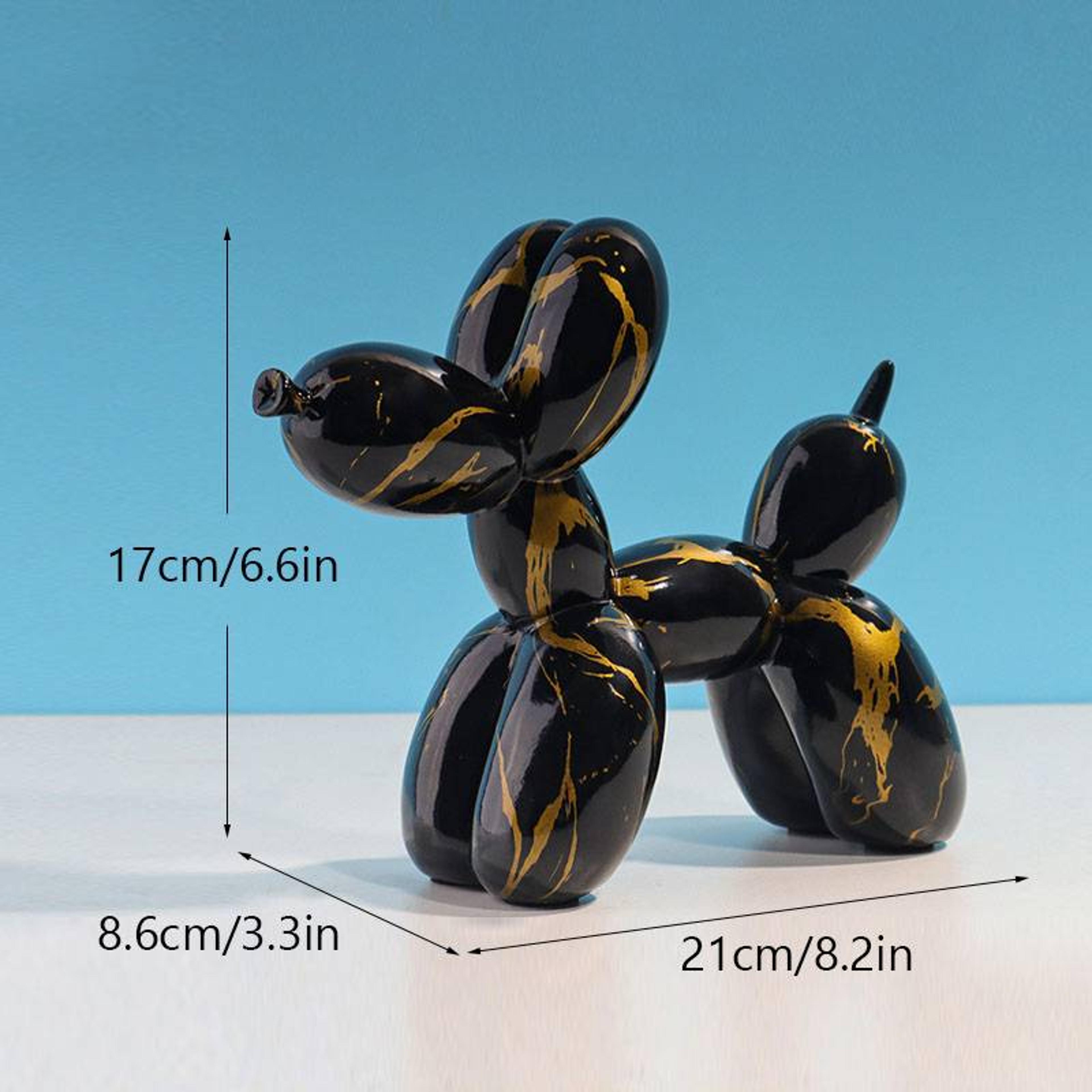 Colorful Resin Graffiti Balloon Dog Figurines For Interior Home Decoration Artistic Animal Statue C 6