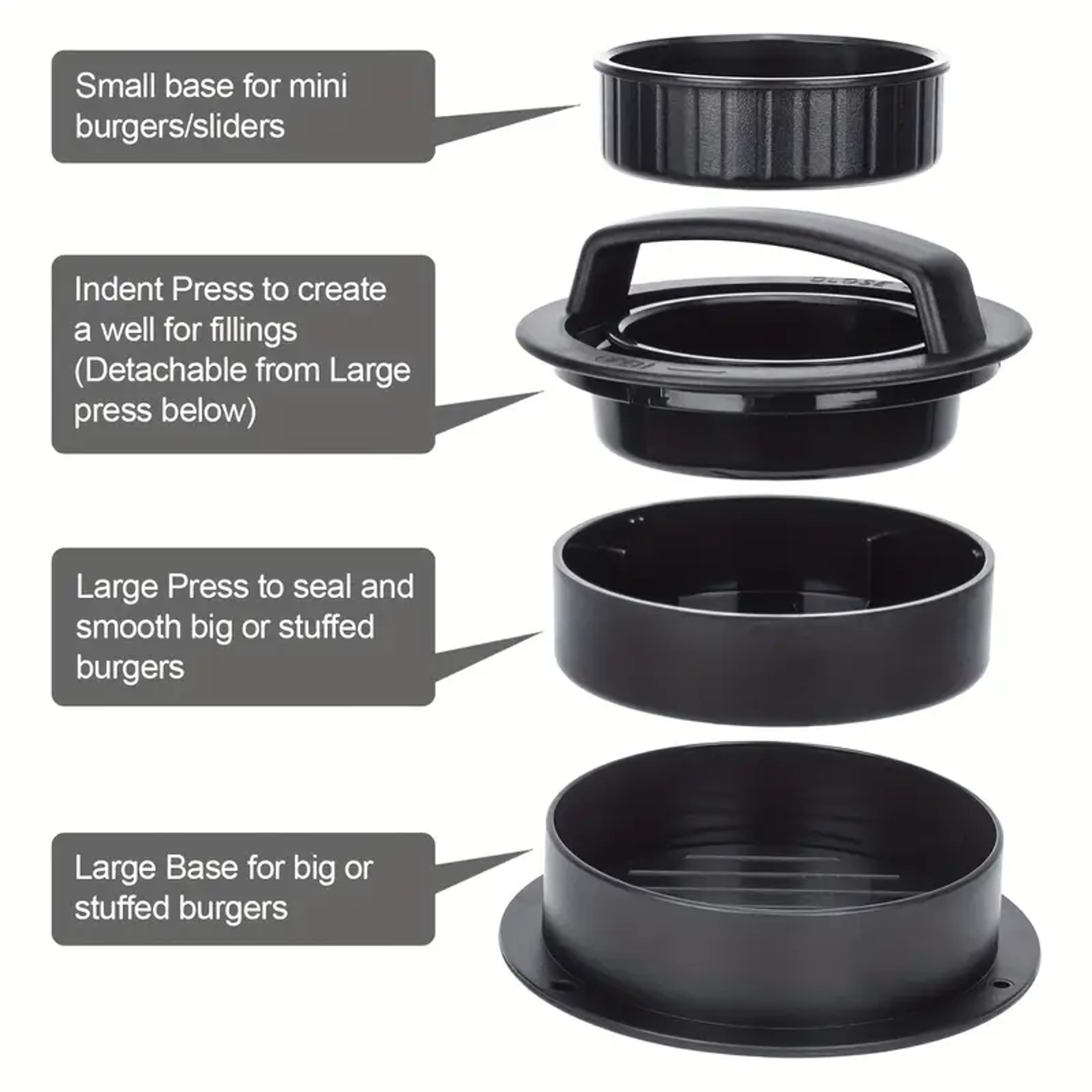 Premium Burger Press  Stuffed Burger Maker With Hamburger Patty Mold For Perfect Patties 3