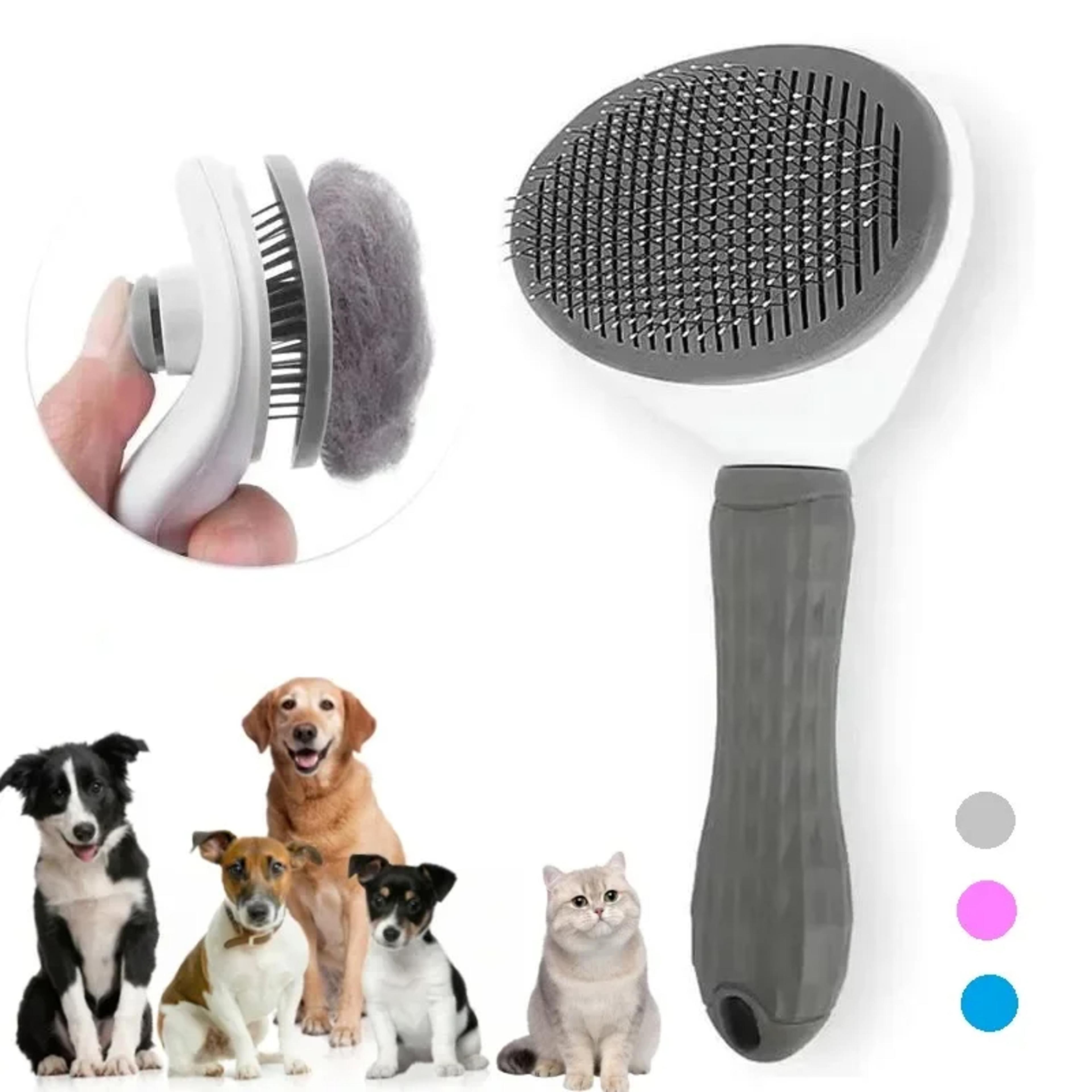 petease self cleaning deshedding brush for dogs & cats