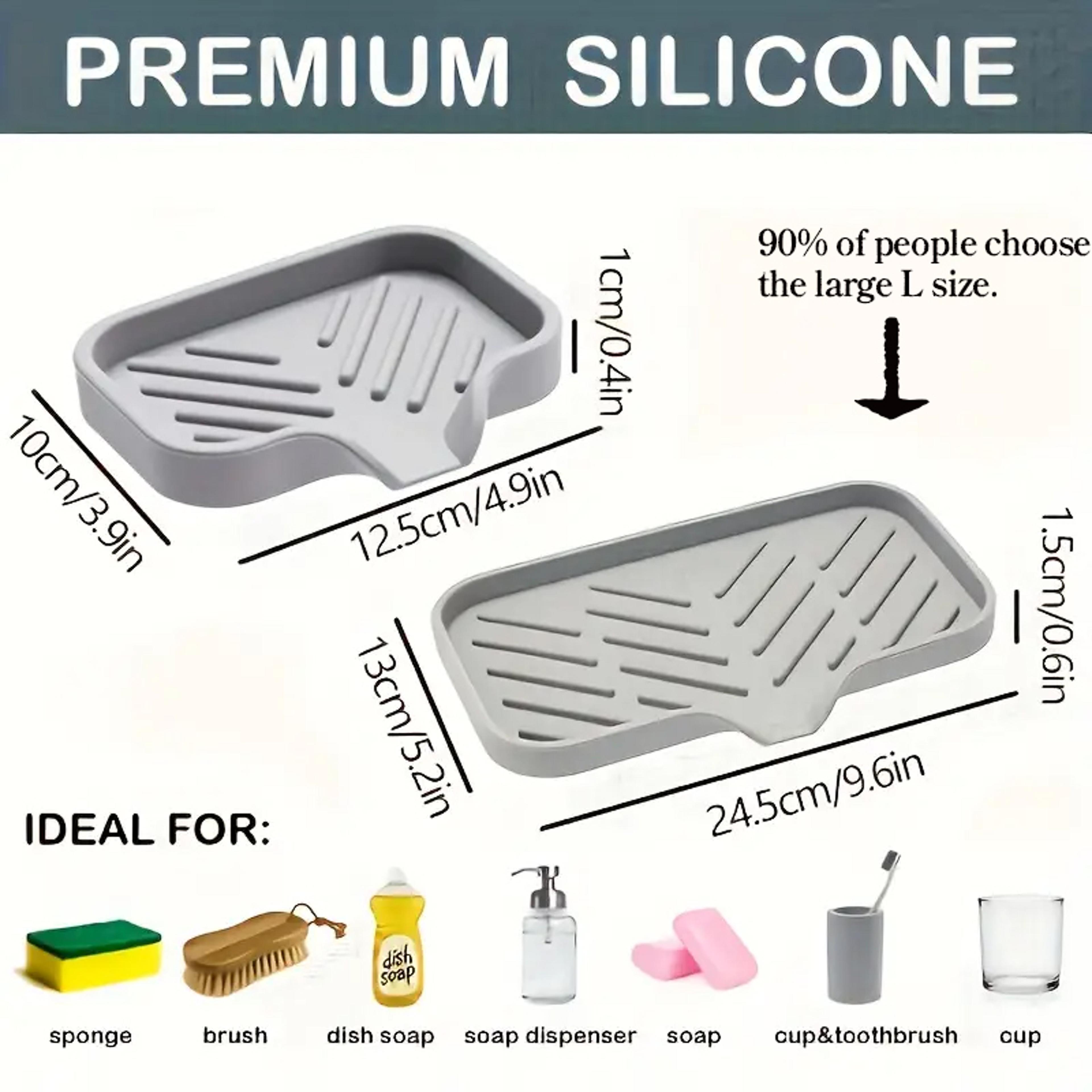 Silicone Faucet Splash Guard  Sink Organizer Drying Mat 4