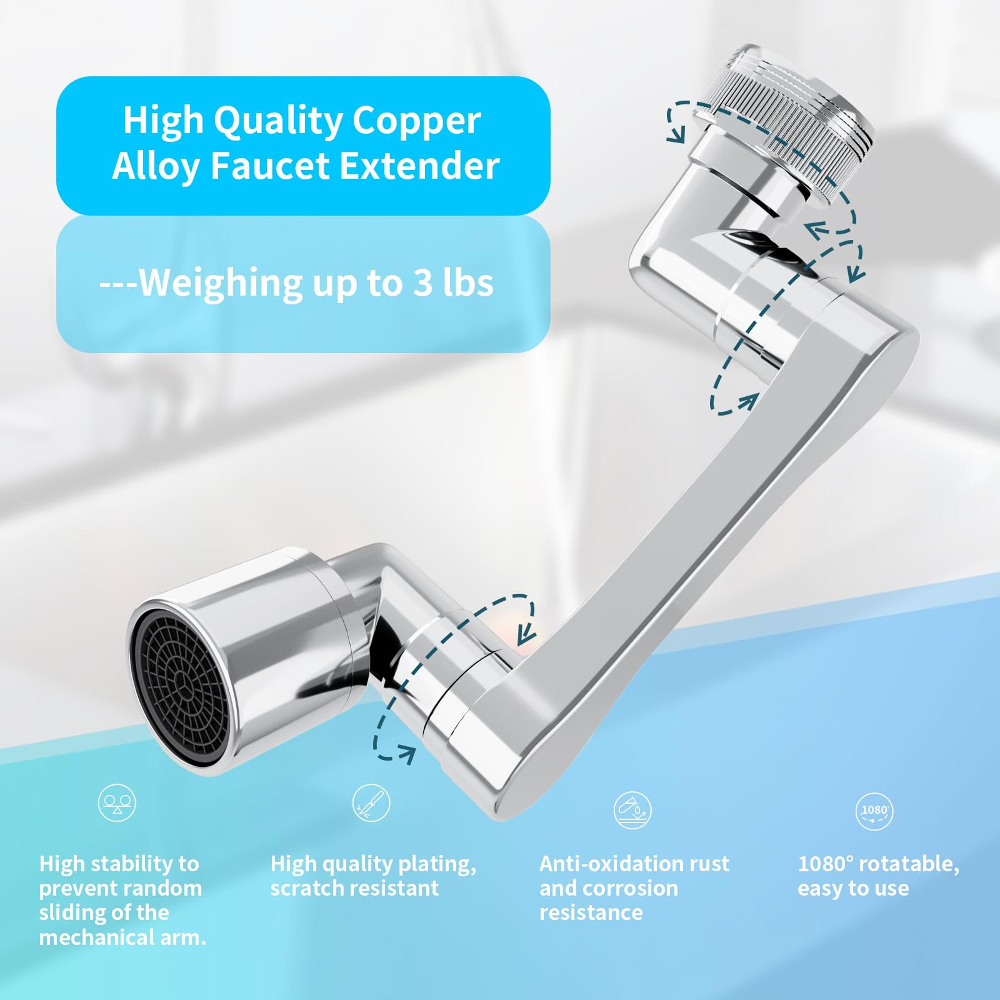 FlexFlow Rotating Faucet Extender With Dual Spray Modes 2
