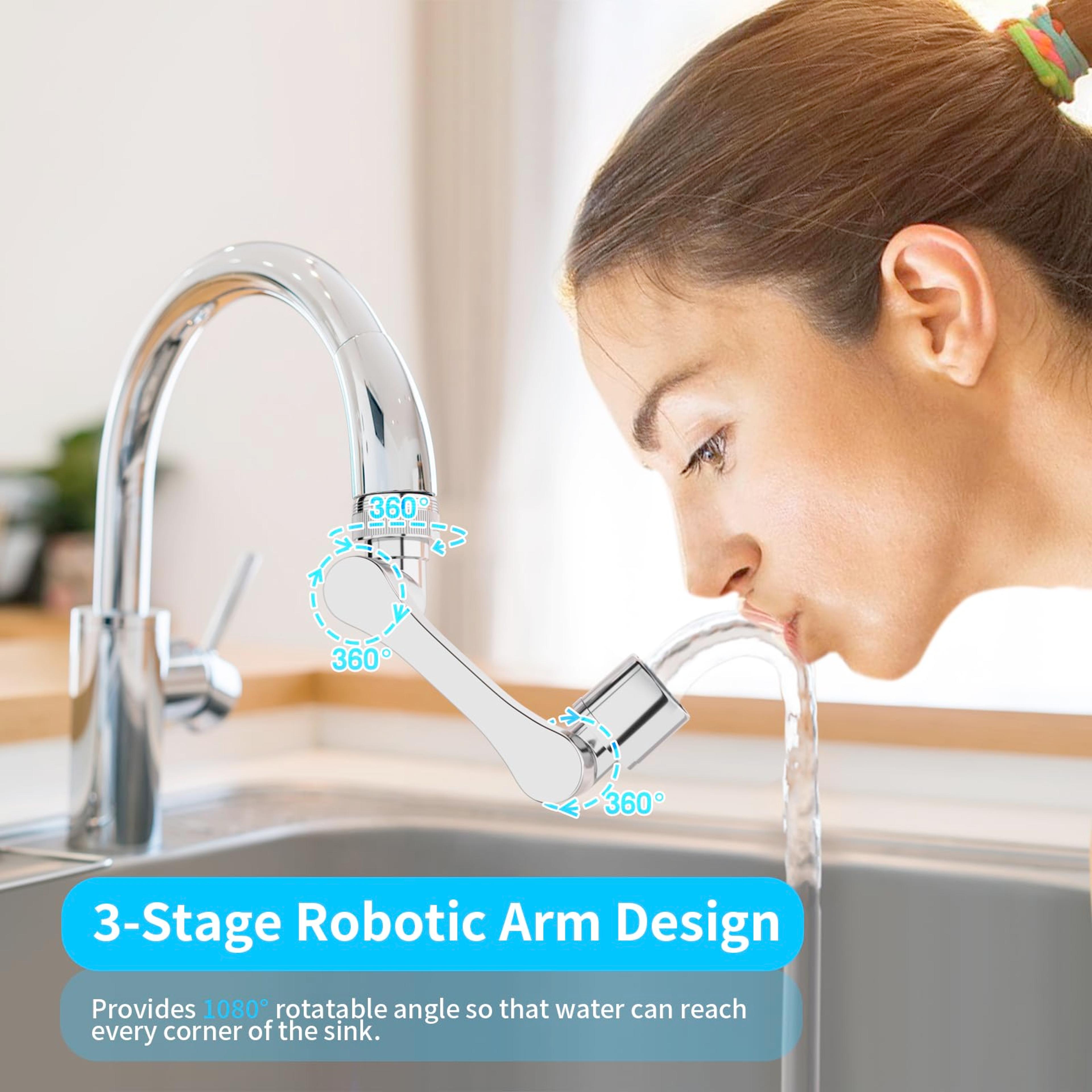 FlexFlow Rotating Faucet Extender With Dual Spray Modes 4