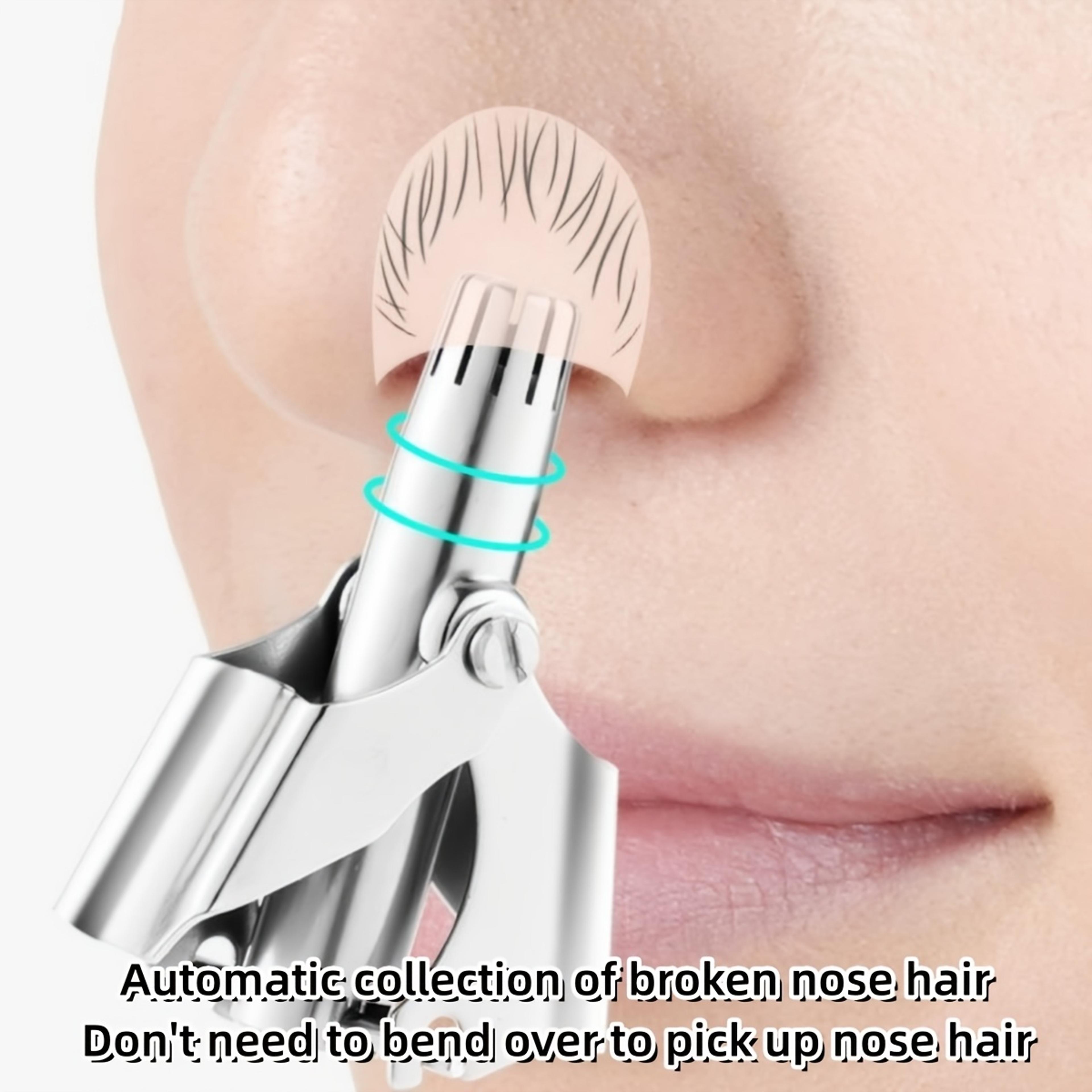 Premium Manual Nose Hair Trimmer  Stainless Steel Ear Hair Groomer Washable Portable Grooming Tool 2