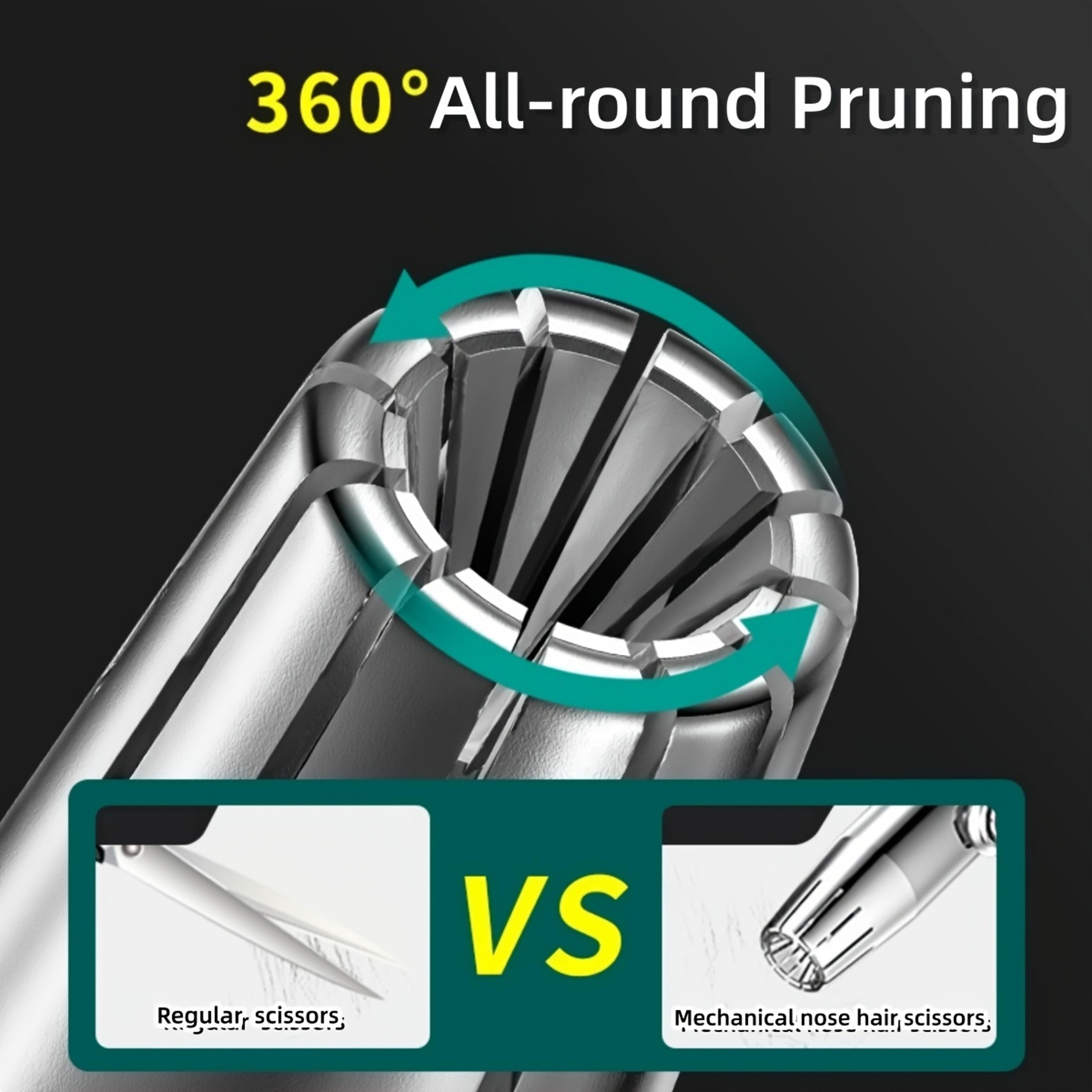 Premium Manual Nose Hair Trimmer  Stainless Steel Ear Hair Groomer Washable Portable Grooming Tool 4