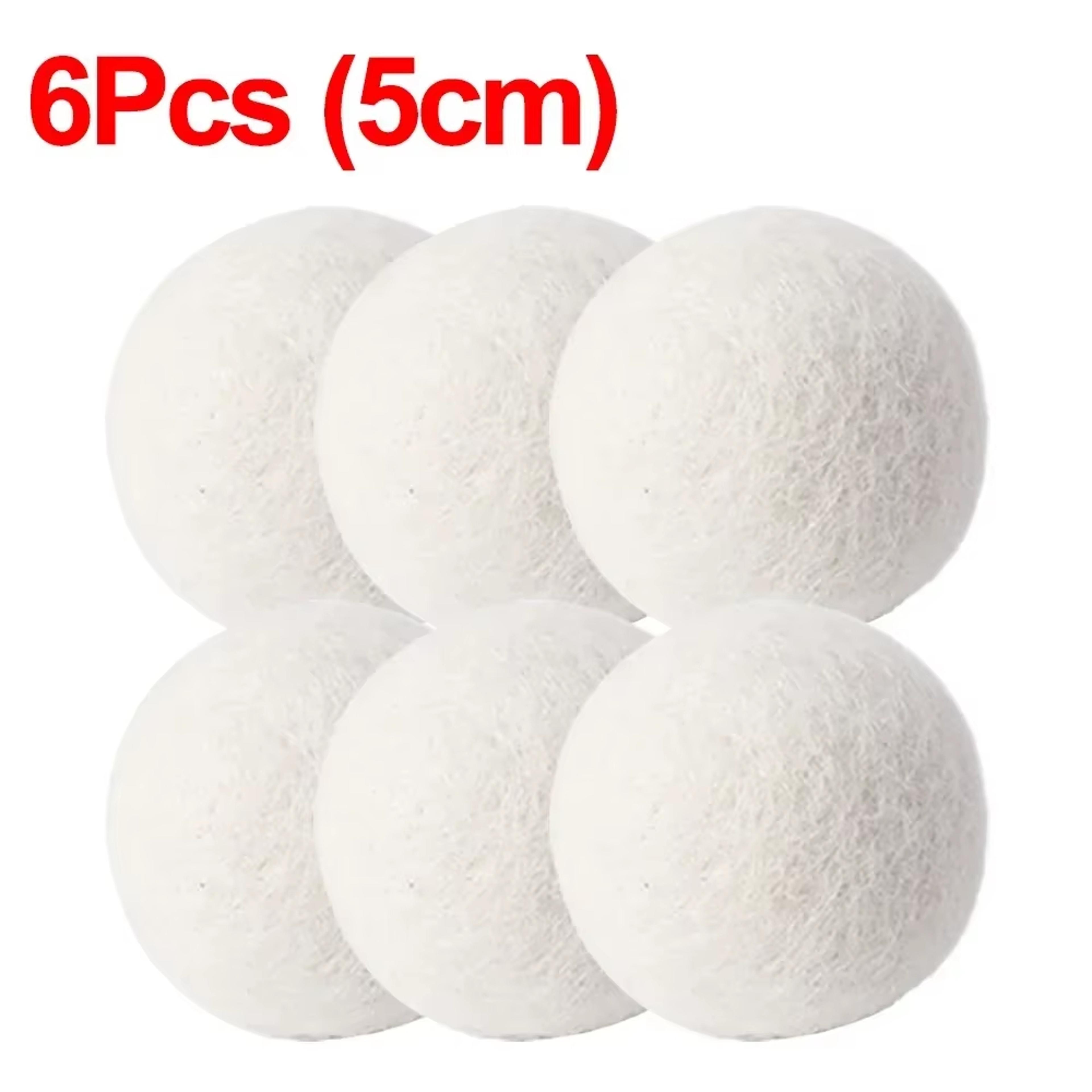 EcoClean Reusable Wool Dryer Balls Set Natural Fabric Softener  Eco Friendly Laundry Dryer Balls 6
