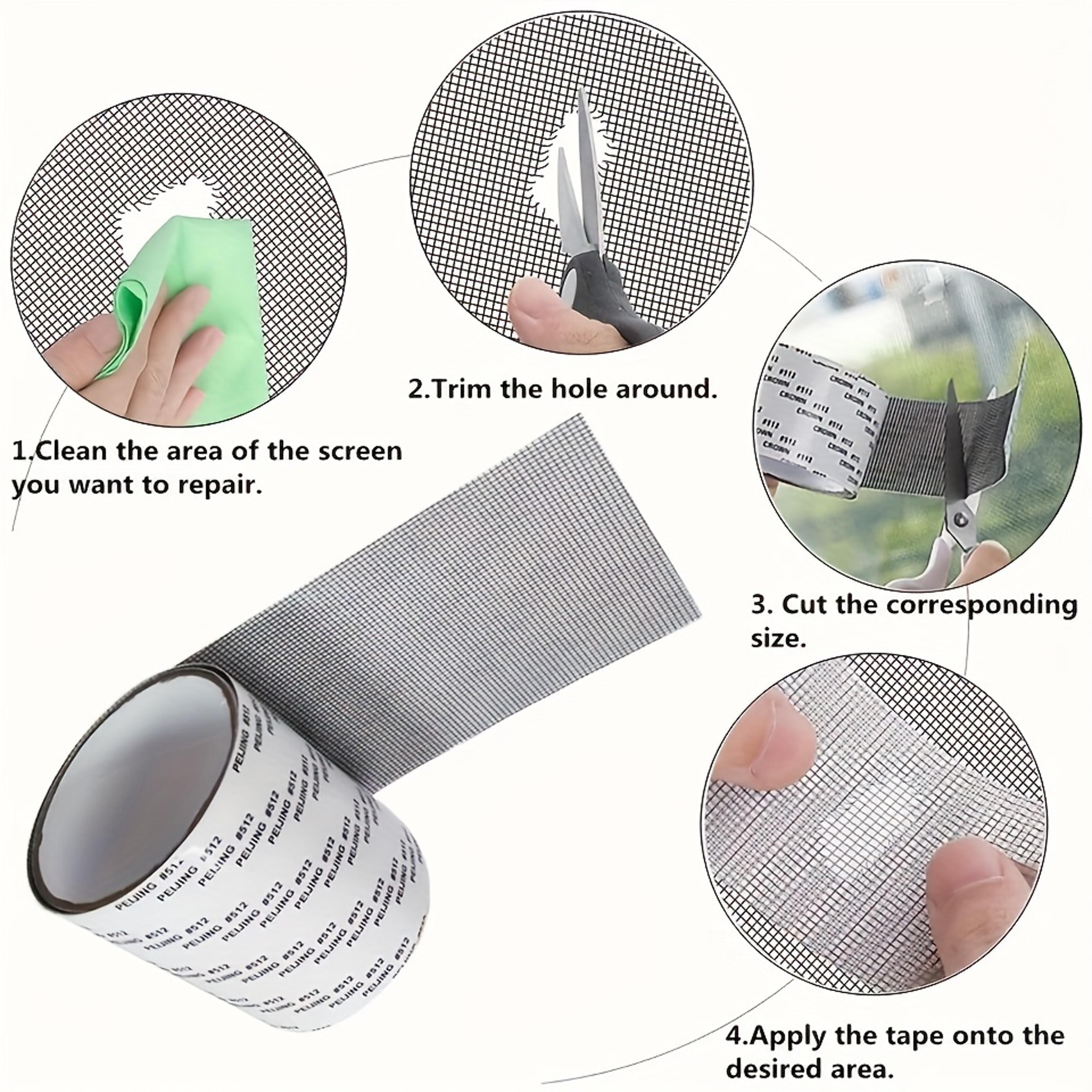 Premium Self Adhesive Window Screen Repair Tape Waterproof Mesh Patch For Insect  Mosquito Protecti 2