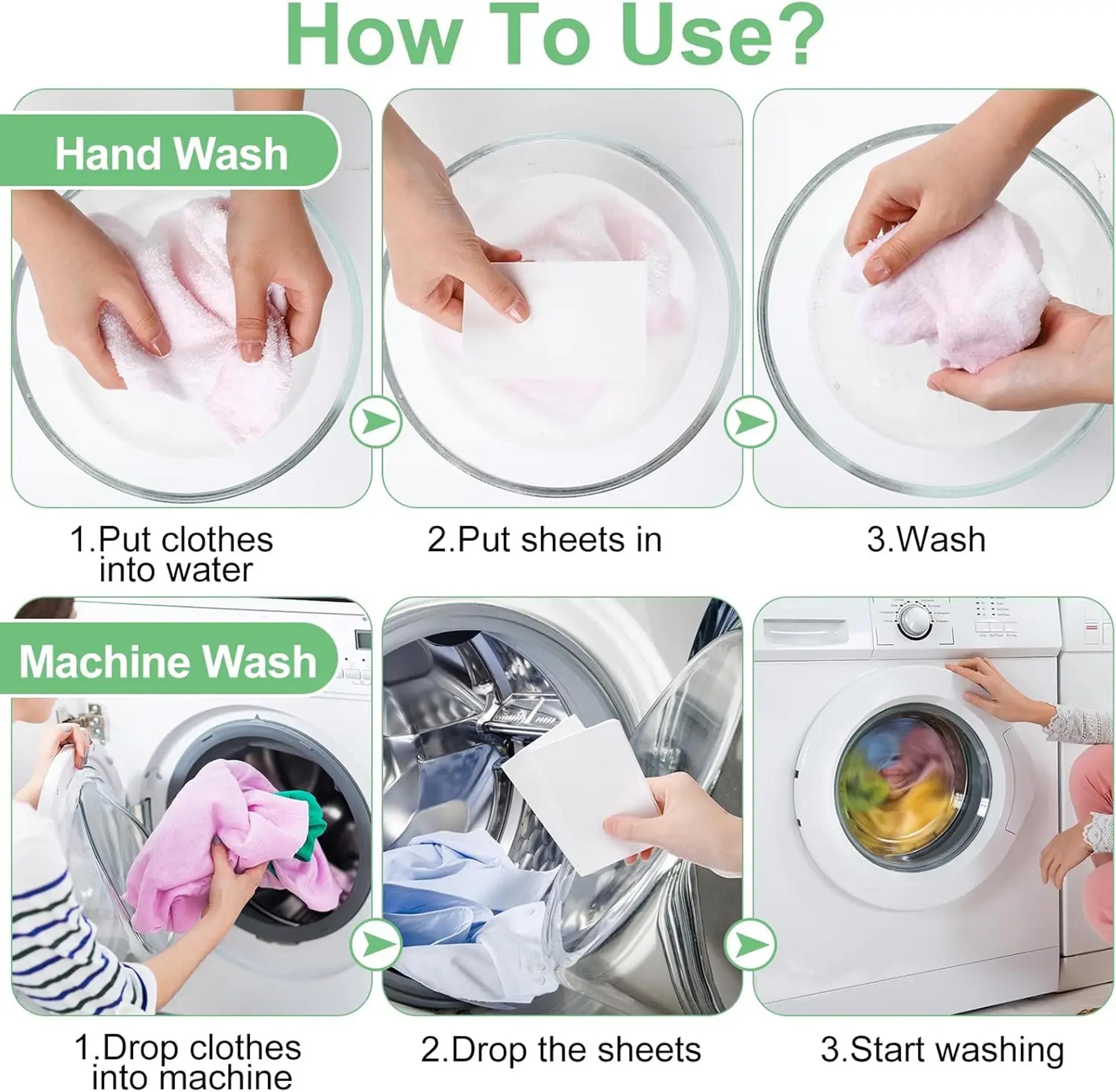 ColorGuard Laundry Color Catcher Sheets For Dye Transfer Protection  Brighter Clothes 5