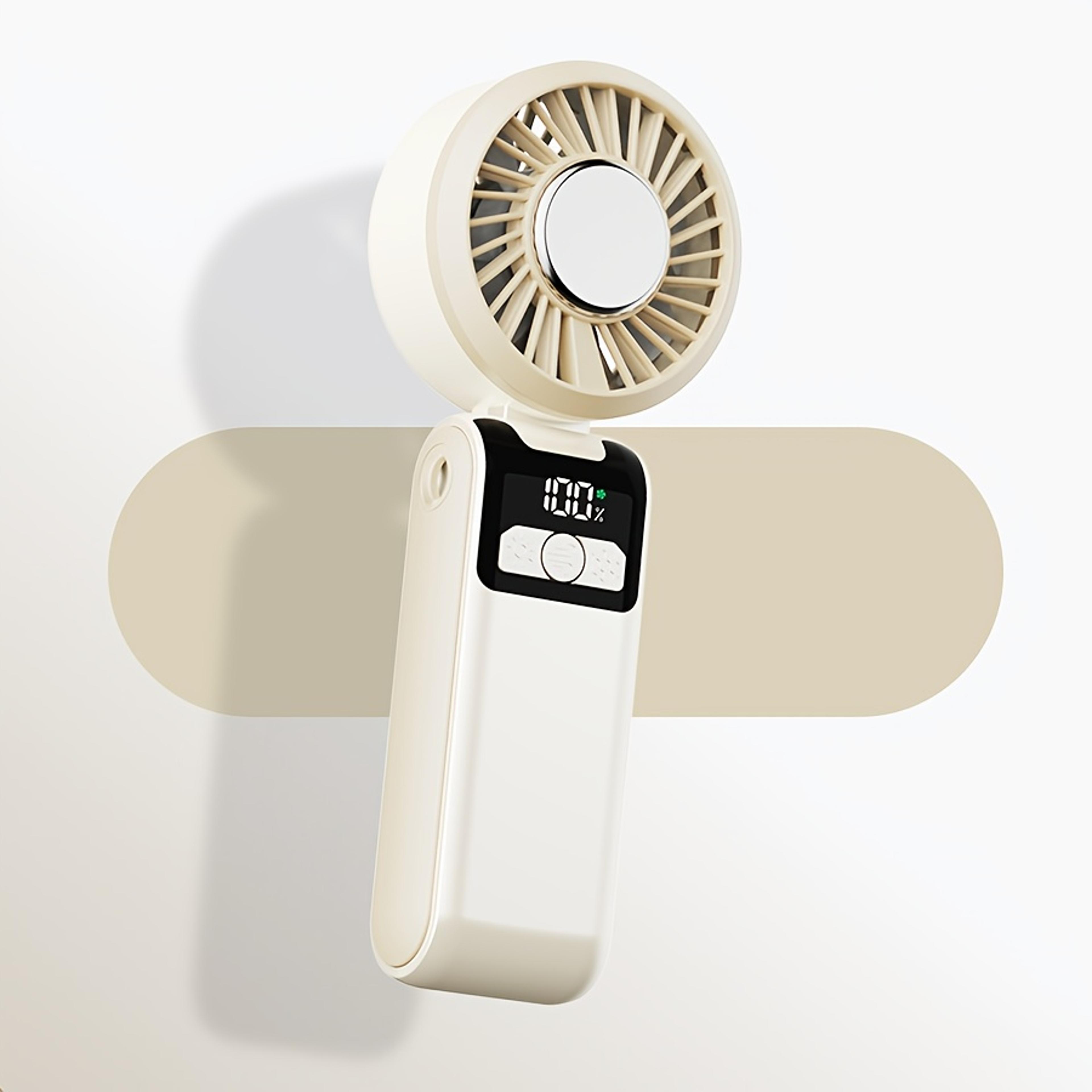 Foldable Semiconductor Ice Cooling Far Rechargeable Portable Handheld Cooling Fan With LED Display  6