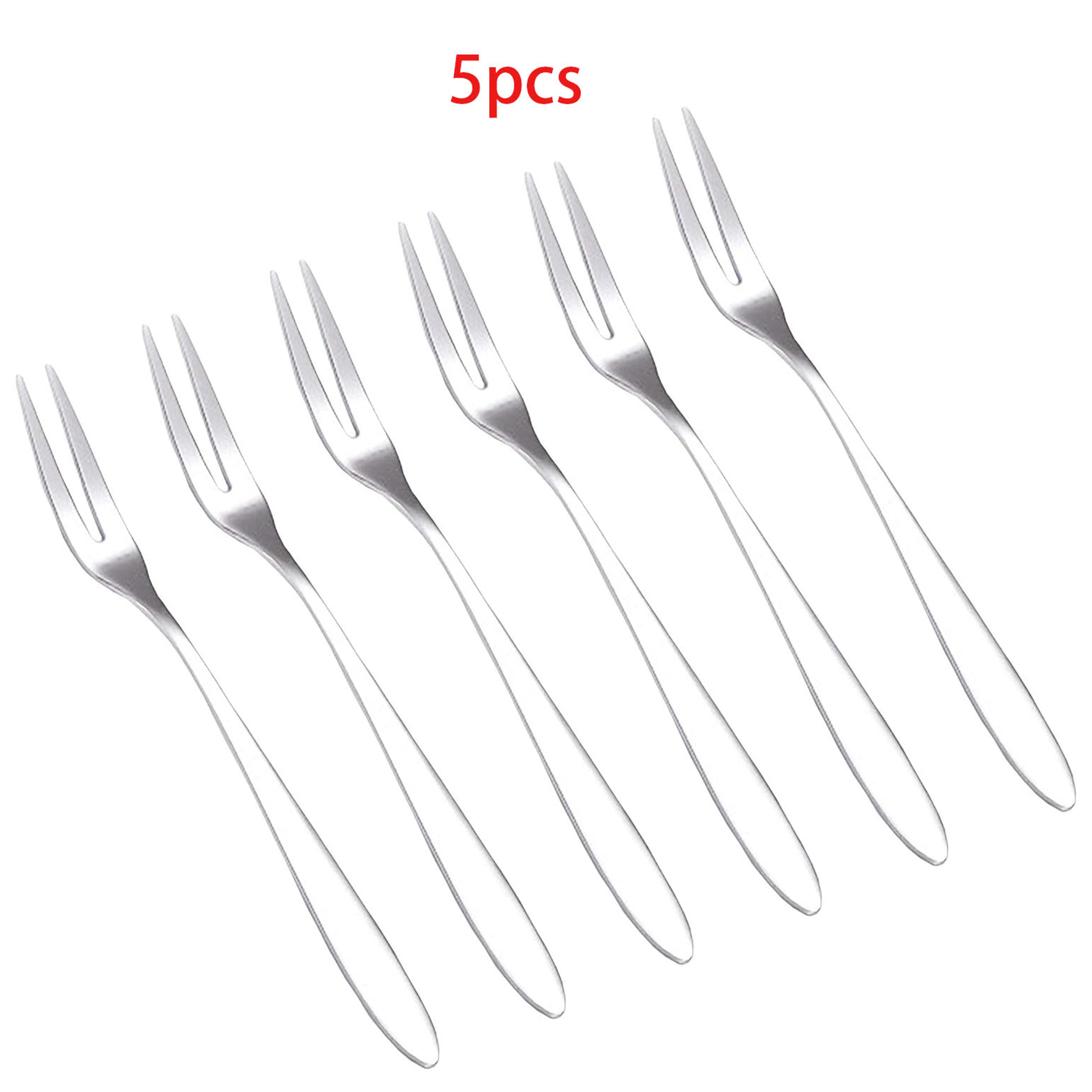 Premium Stainless Steel Escargot Forks Set Mini Prong Appetizer Forks For Seafood  Desserts 6