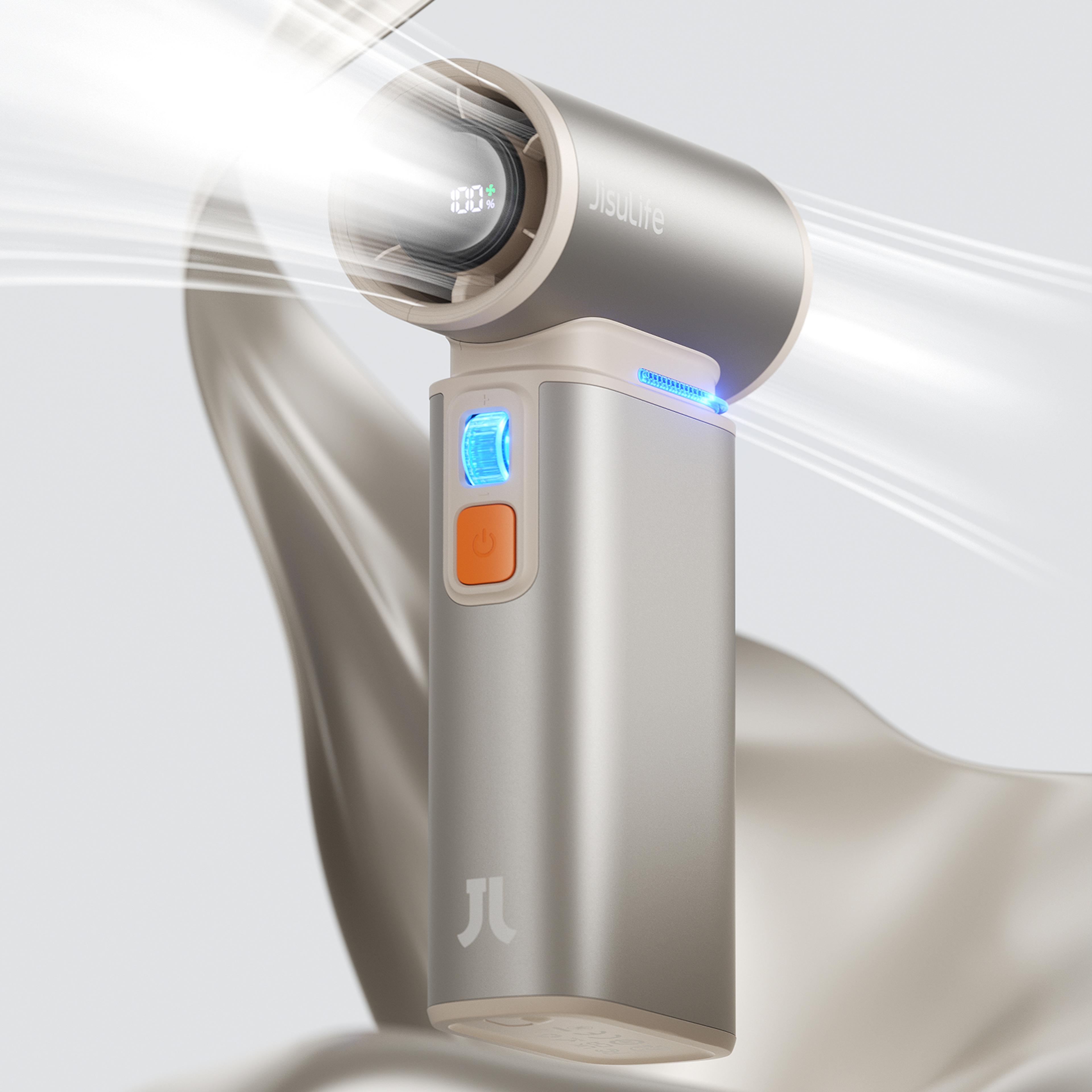 Portable Turbo Fan Speed Handheld Fan With Battery  LED Display 7