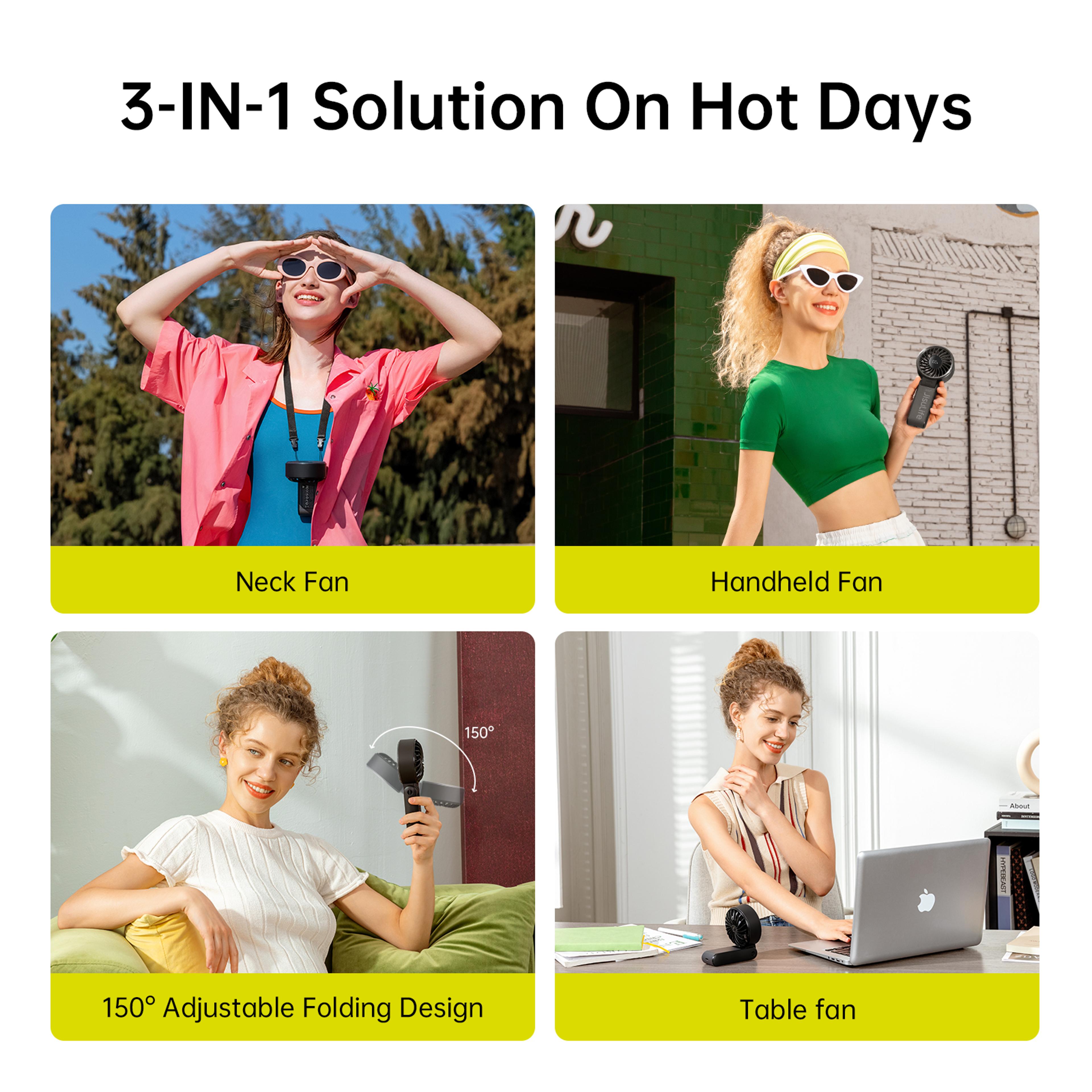 Portable Handheld Fan With LED Display  Rechargeable Battery 5
