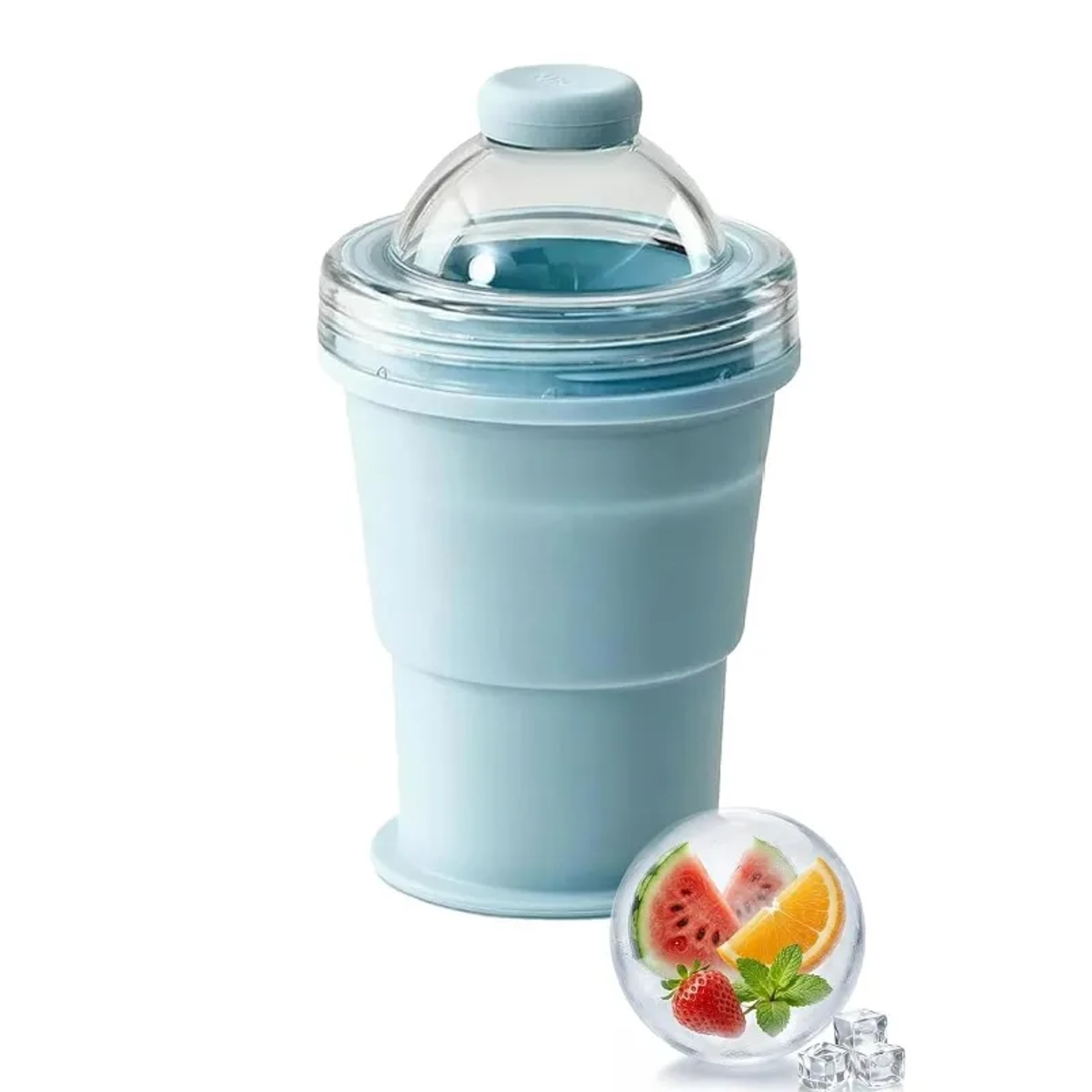 Portable Ice Ball Maker Cup With Straw 4