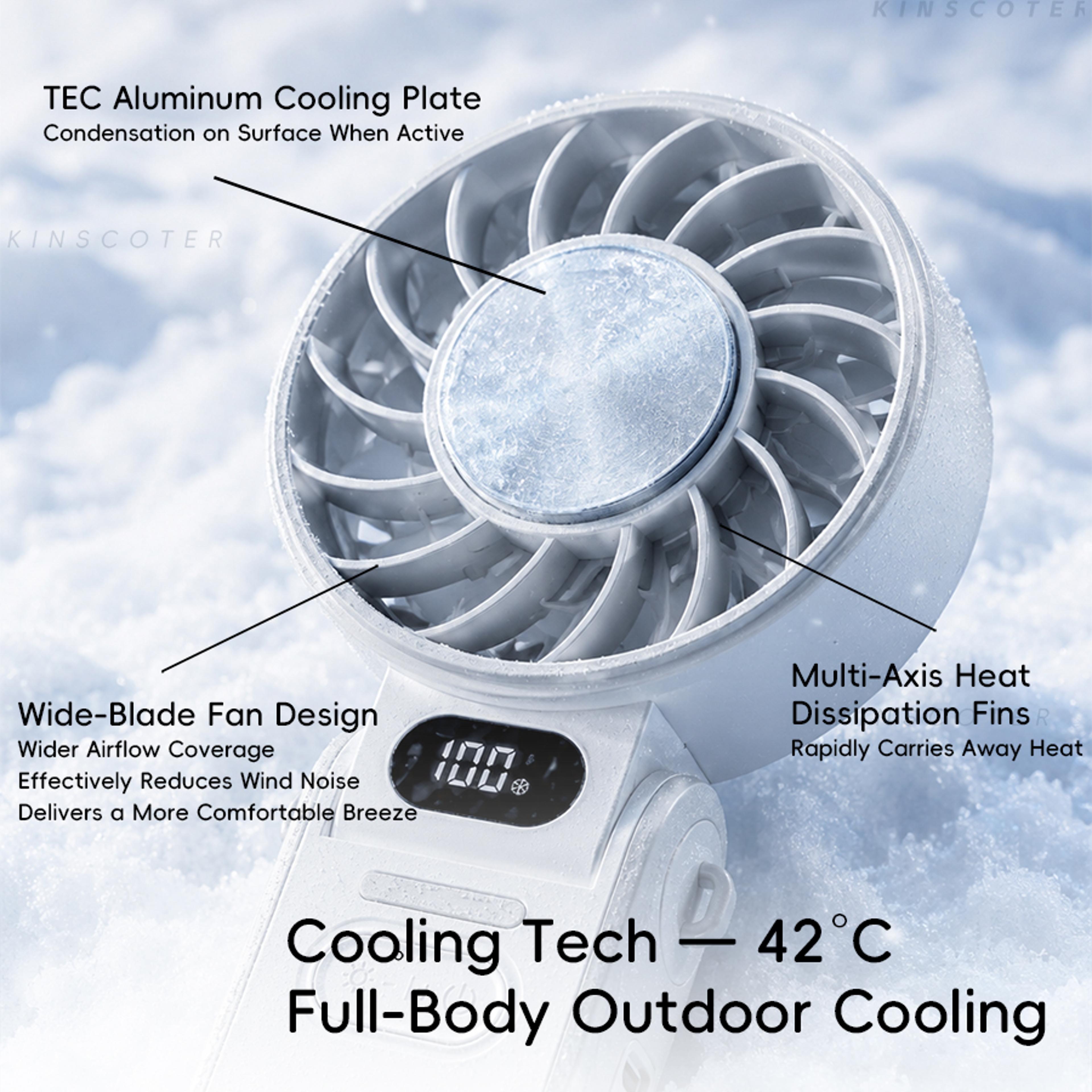 Foldable Portable Handheld Fan With Speed Control  Battery 3