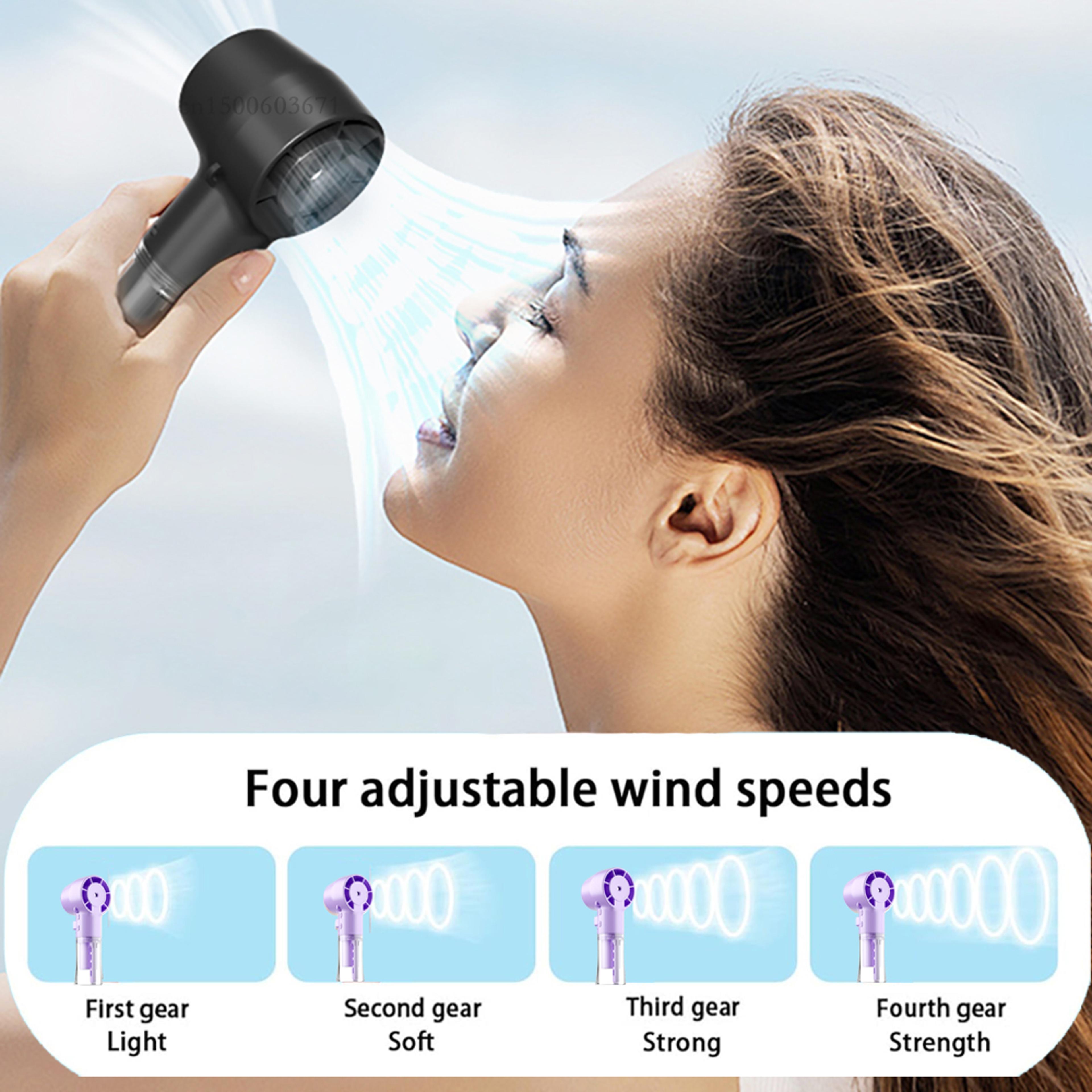 Portable Misting Fan USB Rechargeable Handheld Mini Fan With Cooling Spray 4