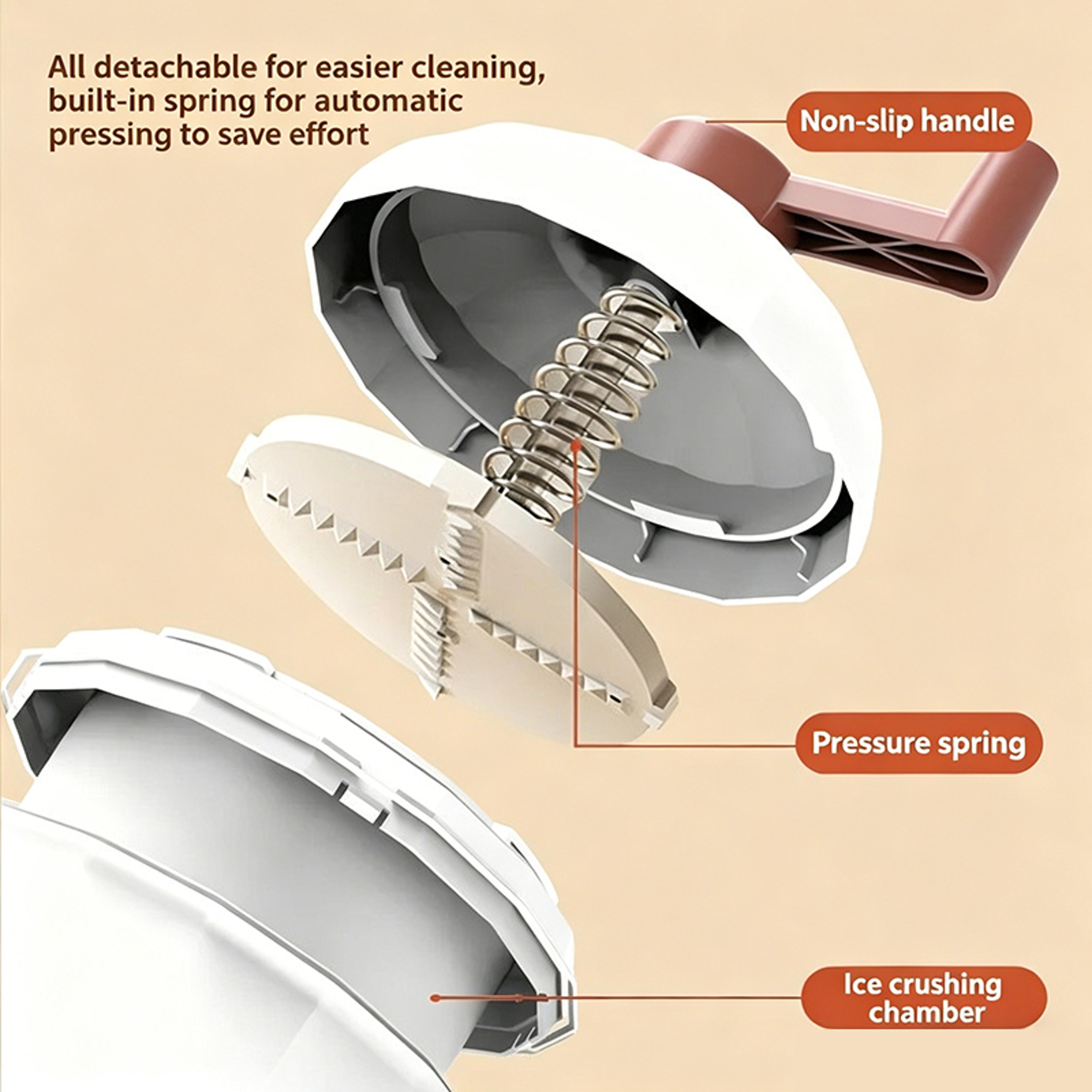 Portable Manual Ice Shaver  Ice Crusher For Snow Cones Slushies  Camping 4