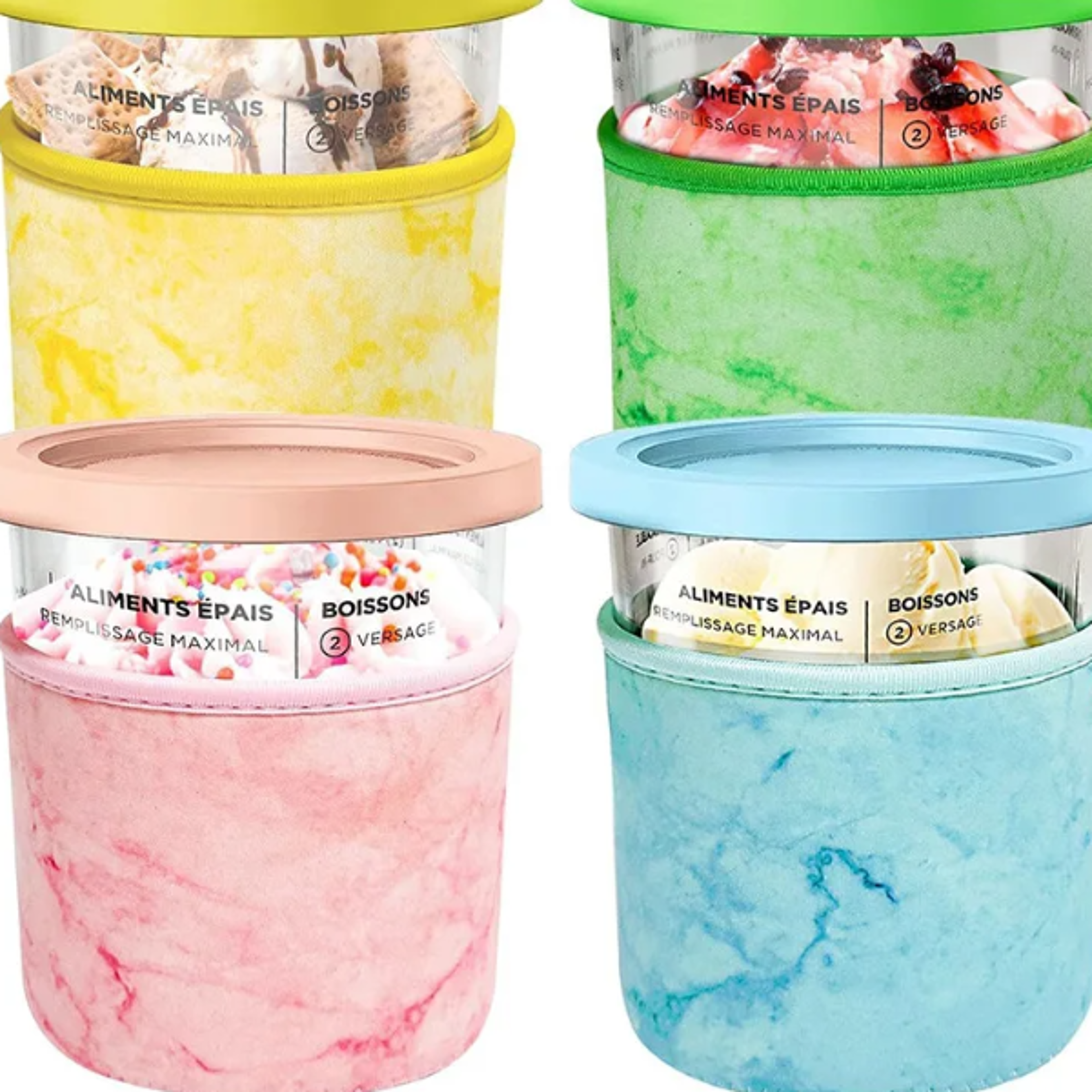 ninja creami neoprene sleeve set insulated covers for ice cream containers