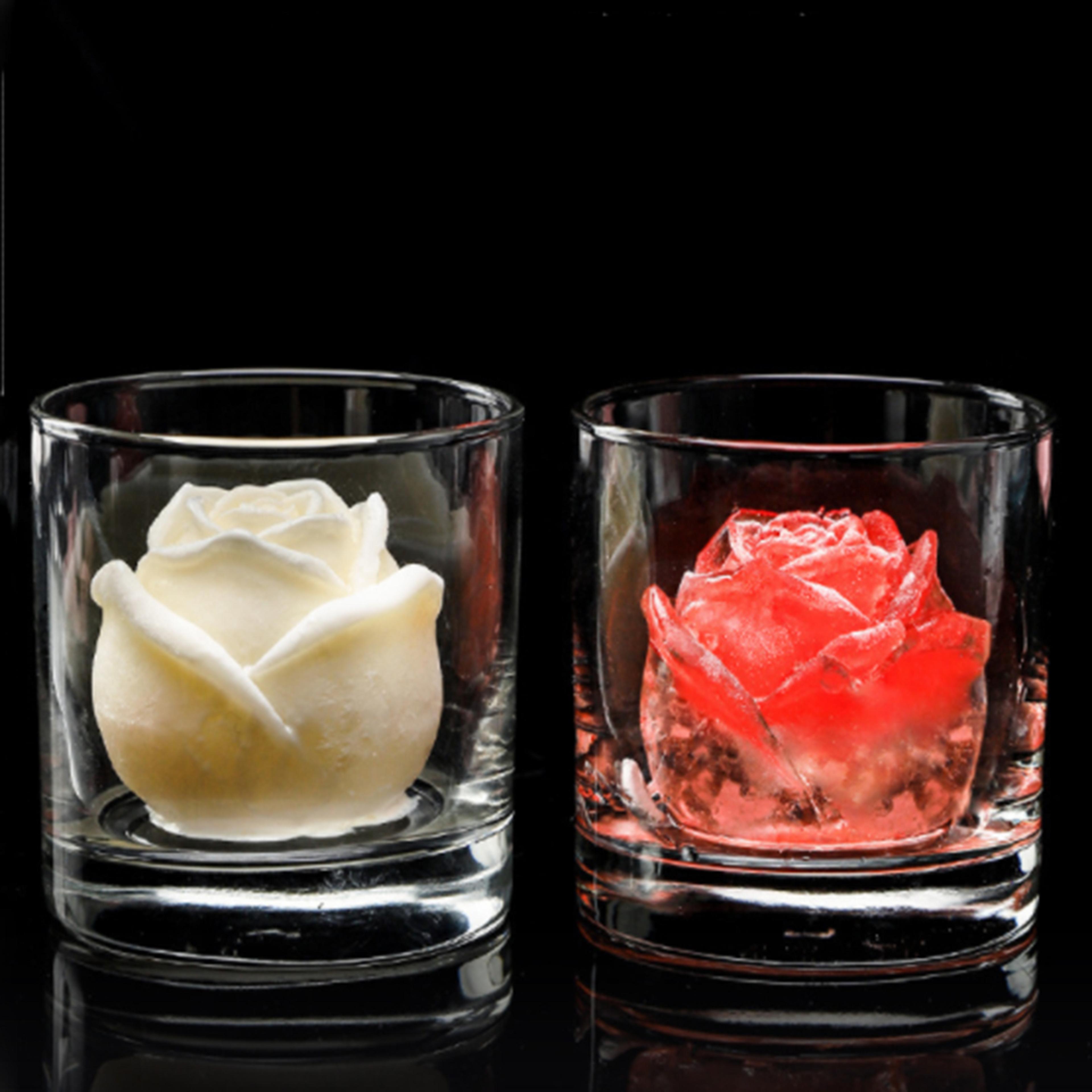 Rose Bloom Ice Sphere Maker Silicone Ice Mold For Cocktails  Desserts 2