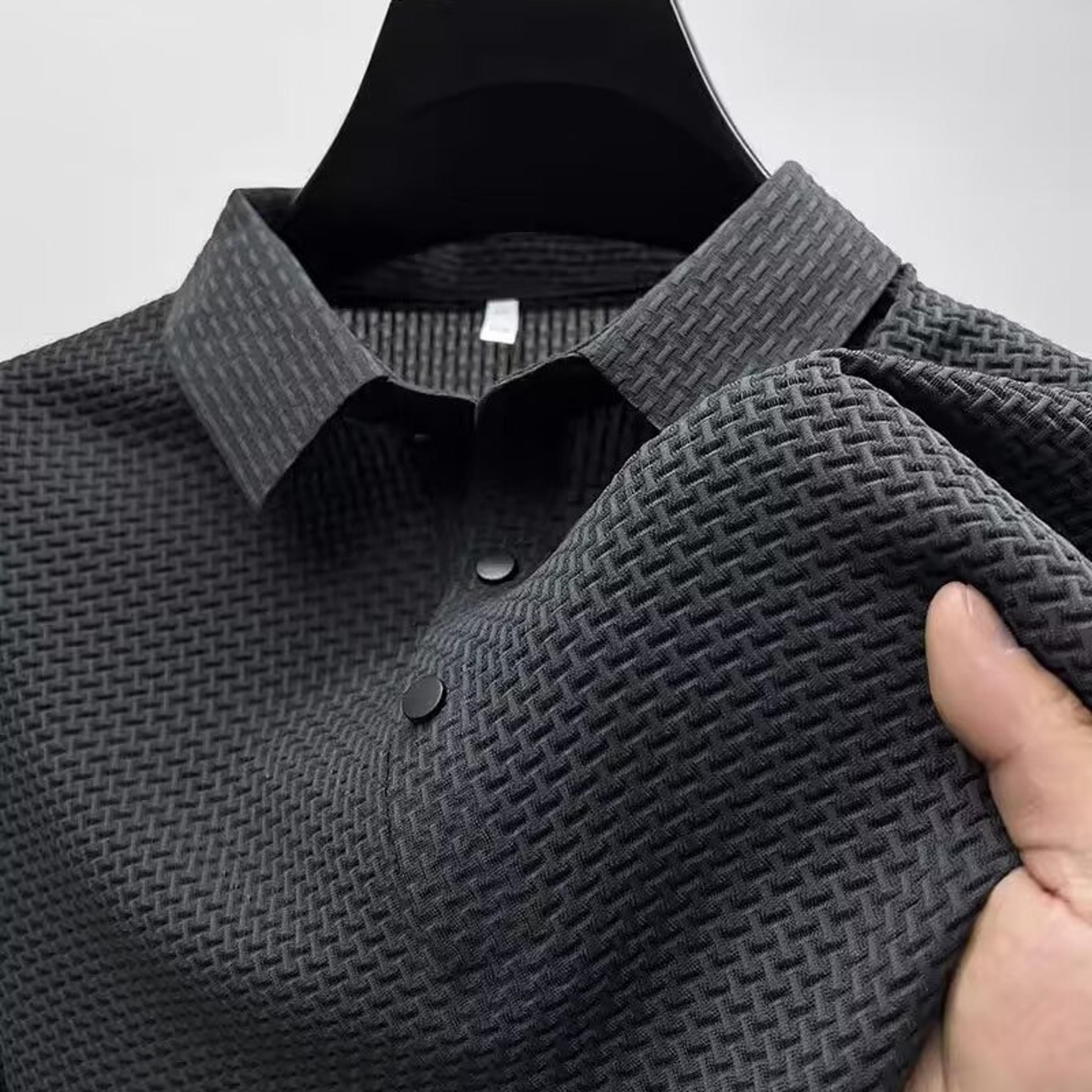 Ice Silk Breathable Business Polo Shirt For Men 1